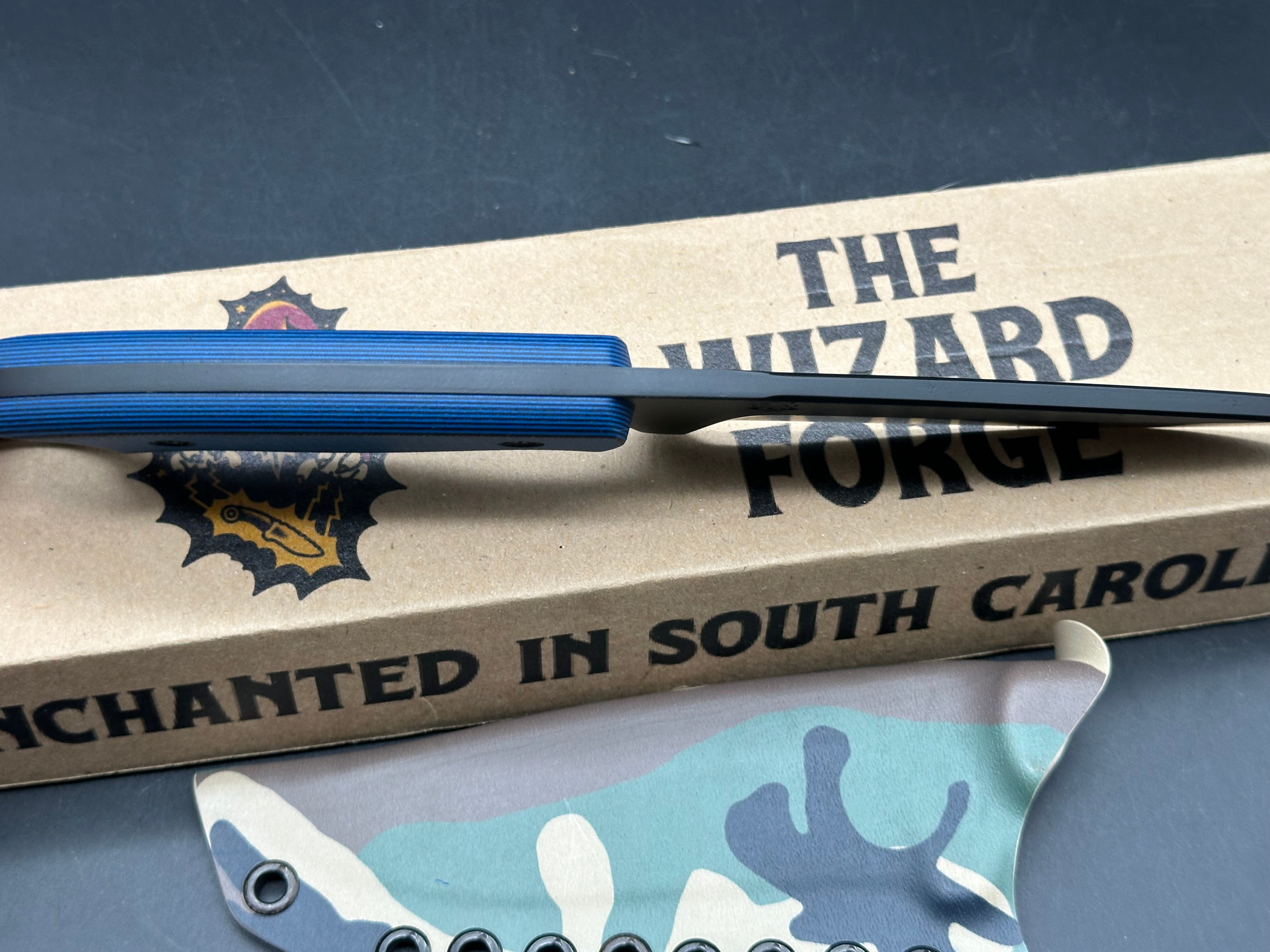 Wizard Forge - Blue Monster Gremlin fixed blade