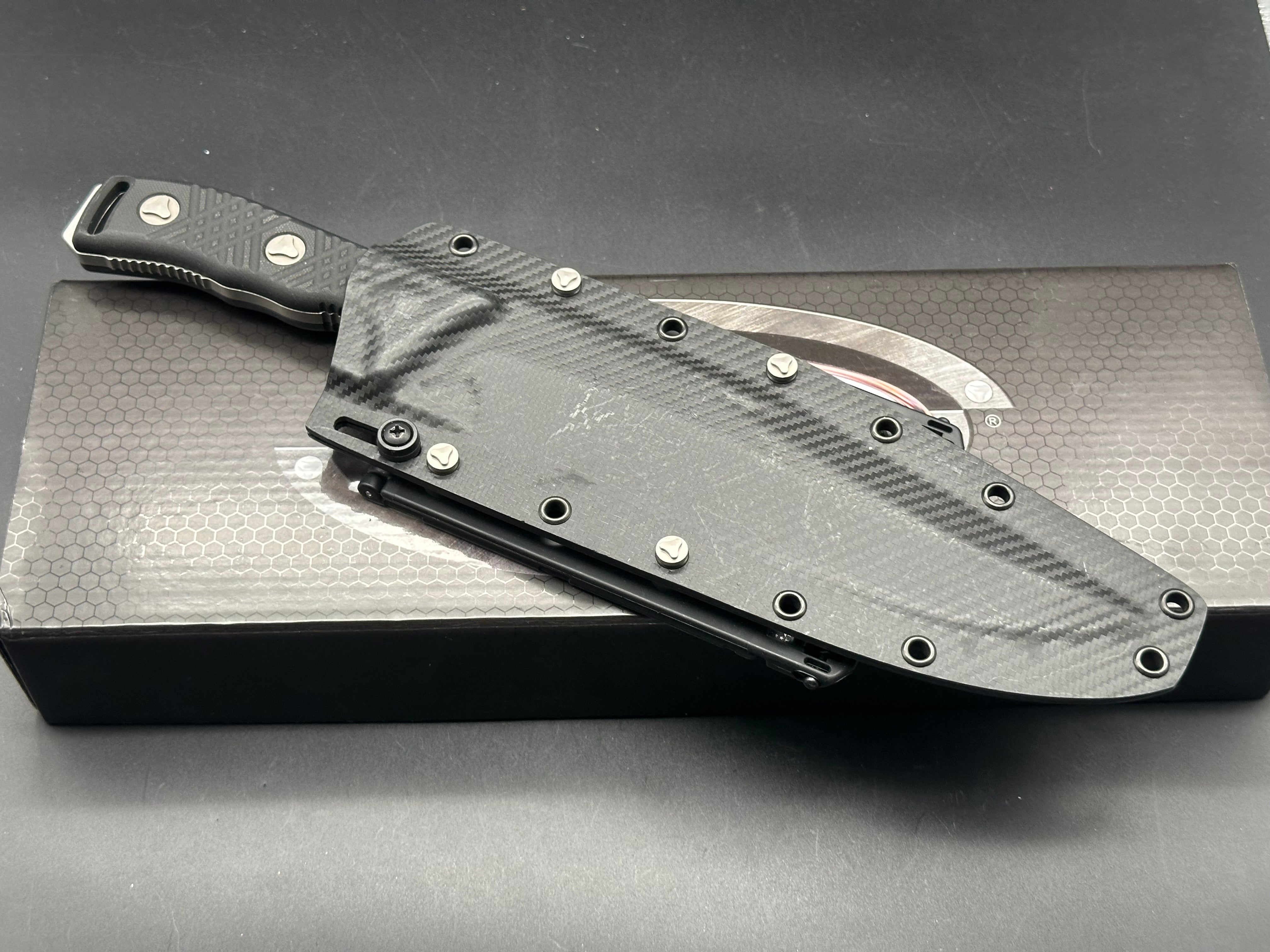 Microtech Arbiter Fixed Blade Knife Black G-10 (8.75" SW)