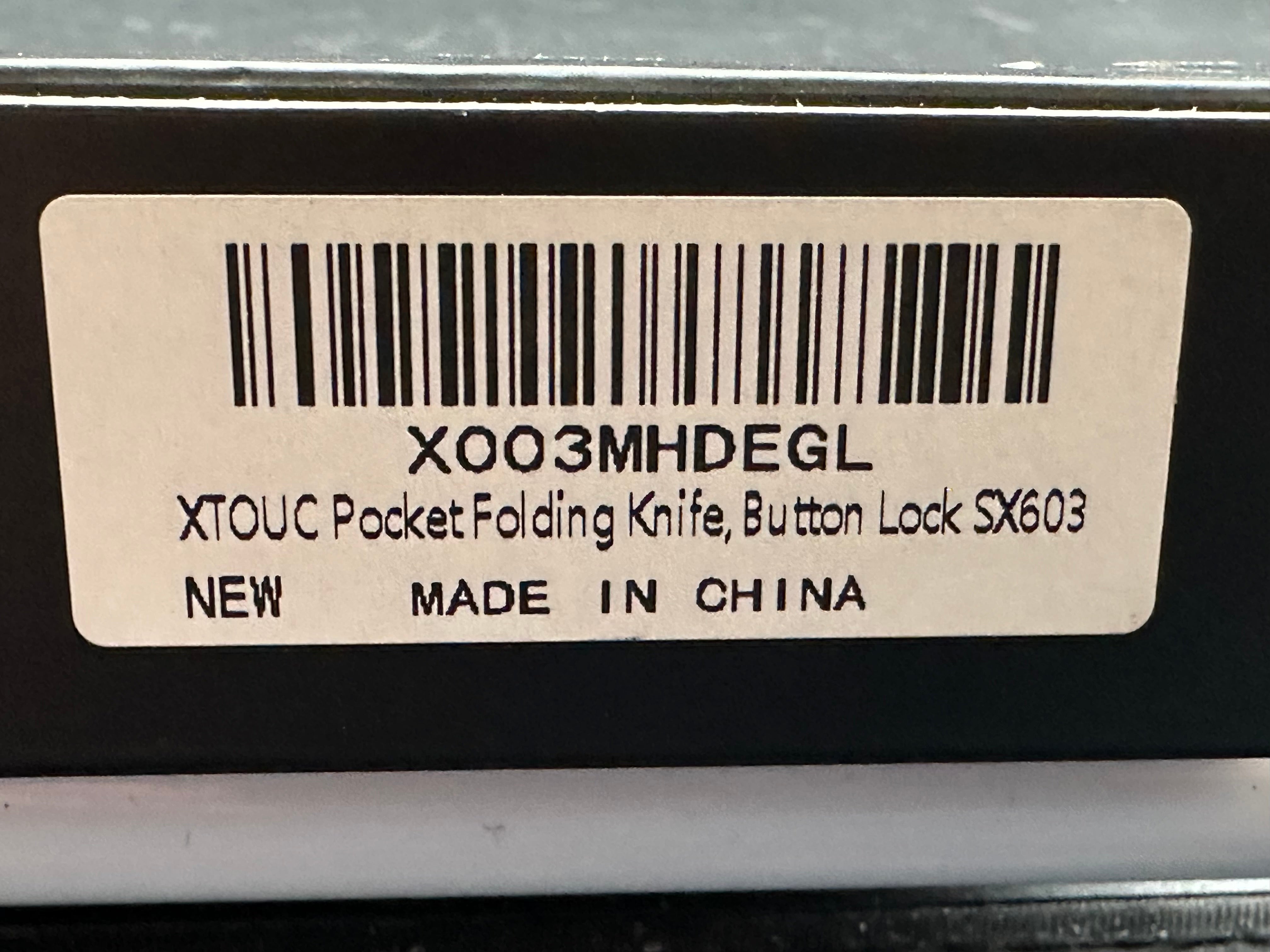 XTOUC Folding Knife EDC Pocket Knife: Button Lock 14C28N Blade Lightweight G10 Handle