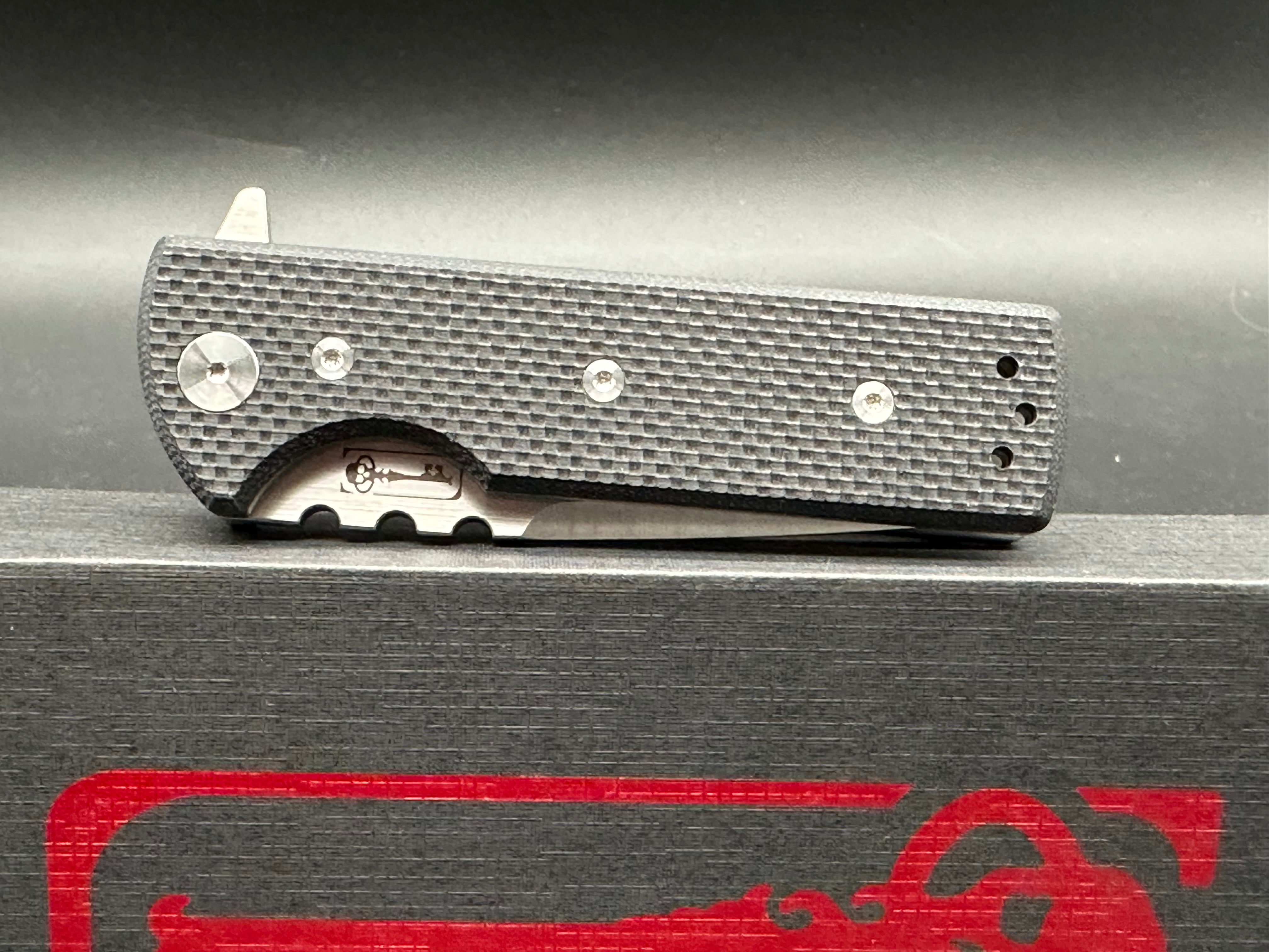 Chaves T.A.K. Liner Lock Knife Tanto Black G-10 (2.75" Satin M390)