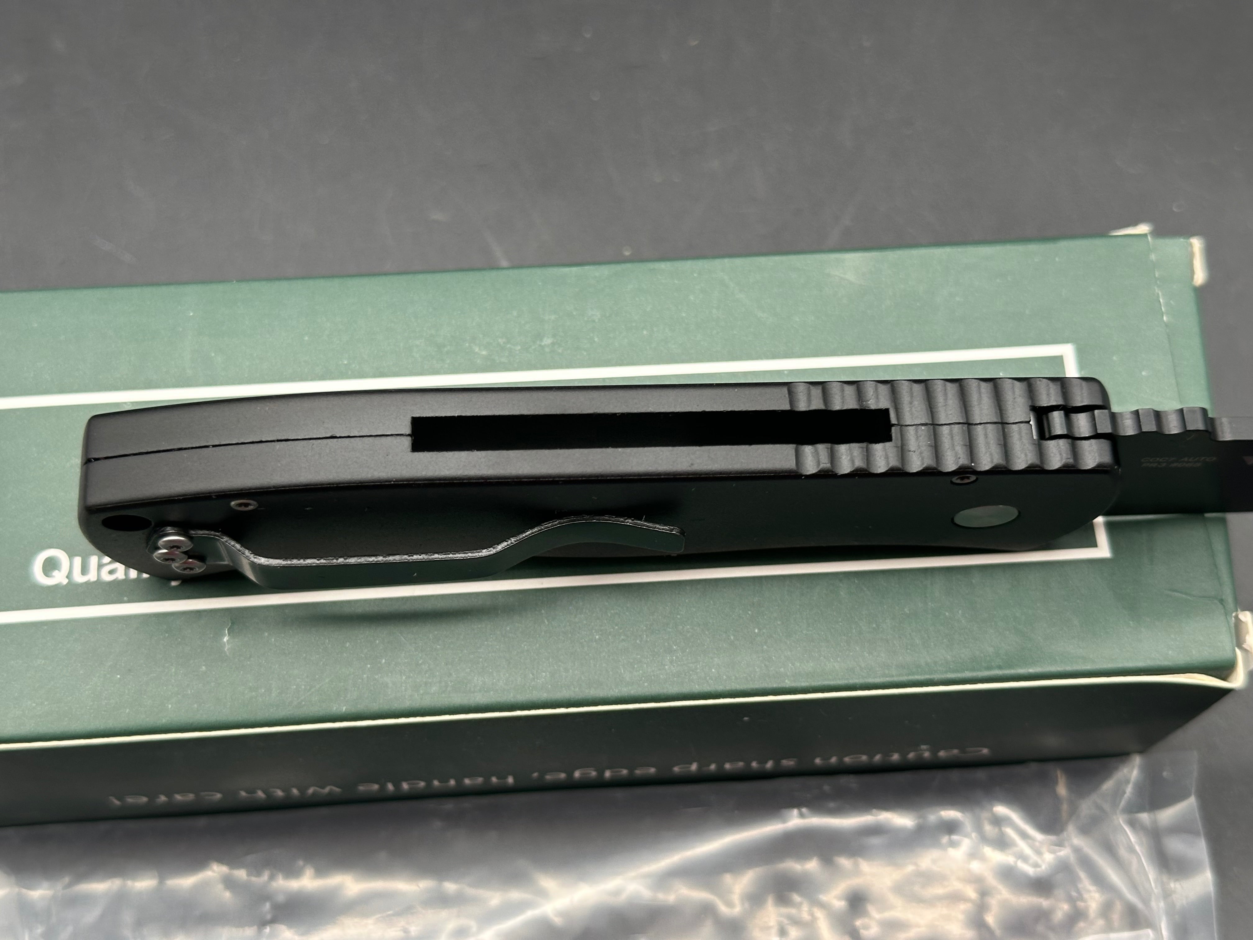 ProTech Emerson CQC-7 Punisher Tanto Automatic Knife (3.25" Black)