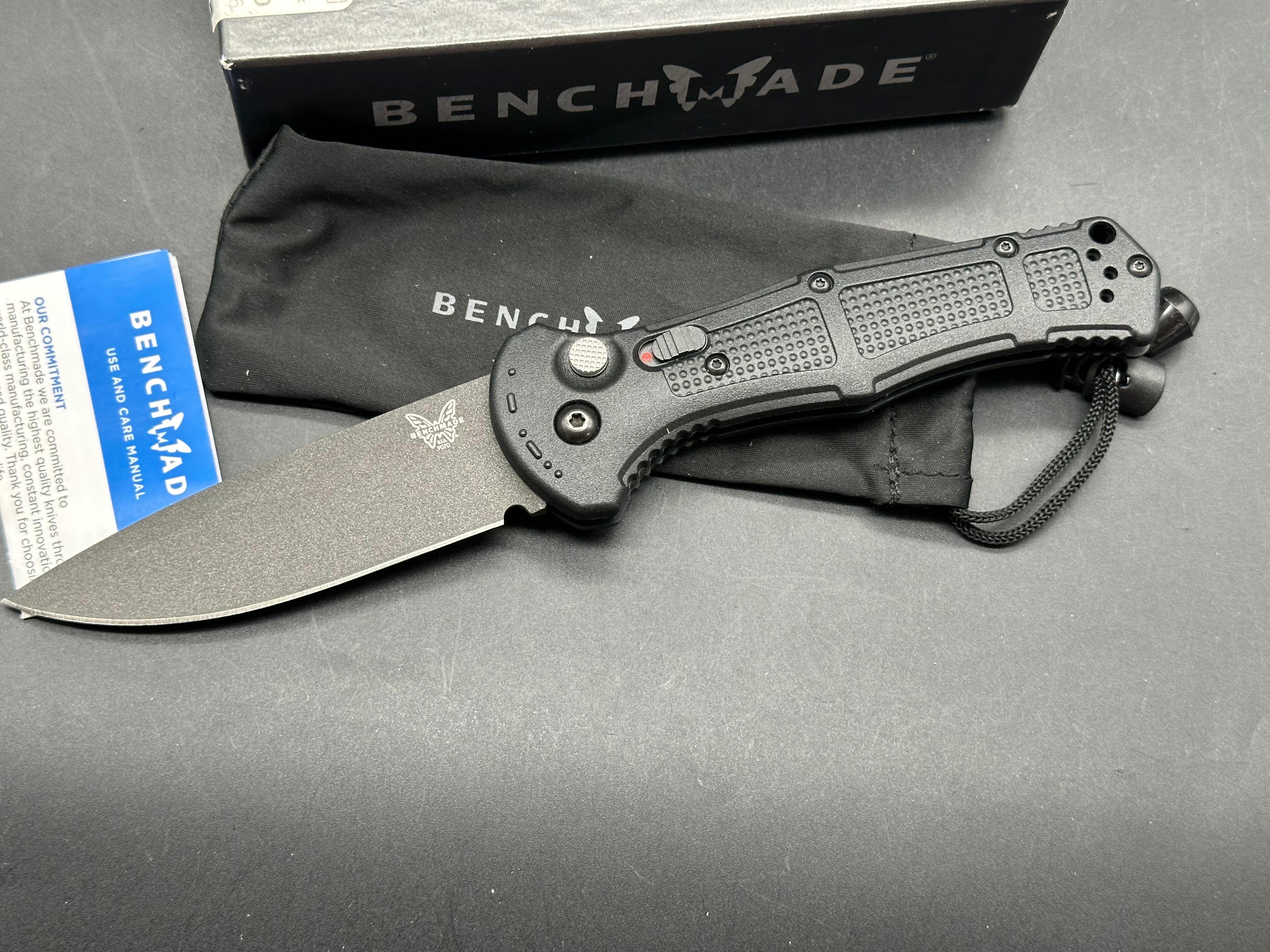 Benchmade Claymore Automatic Knife Black Grivory (3.6" Black)