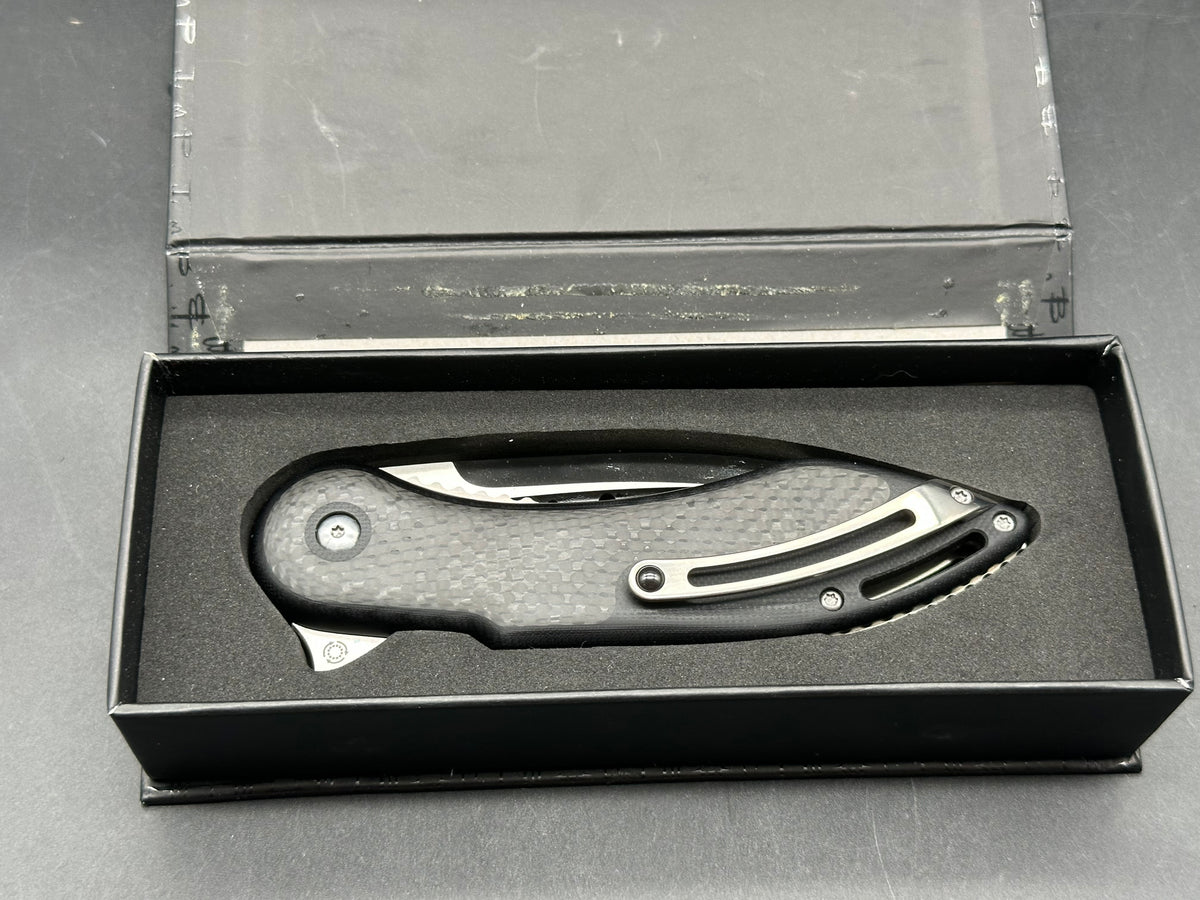 Todd Begg Steelcraft Series Glimpse 7.0 Flipper 3.75" S35VN Satin Blade with Fuller