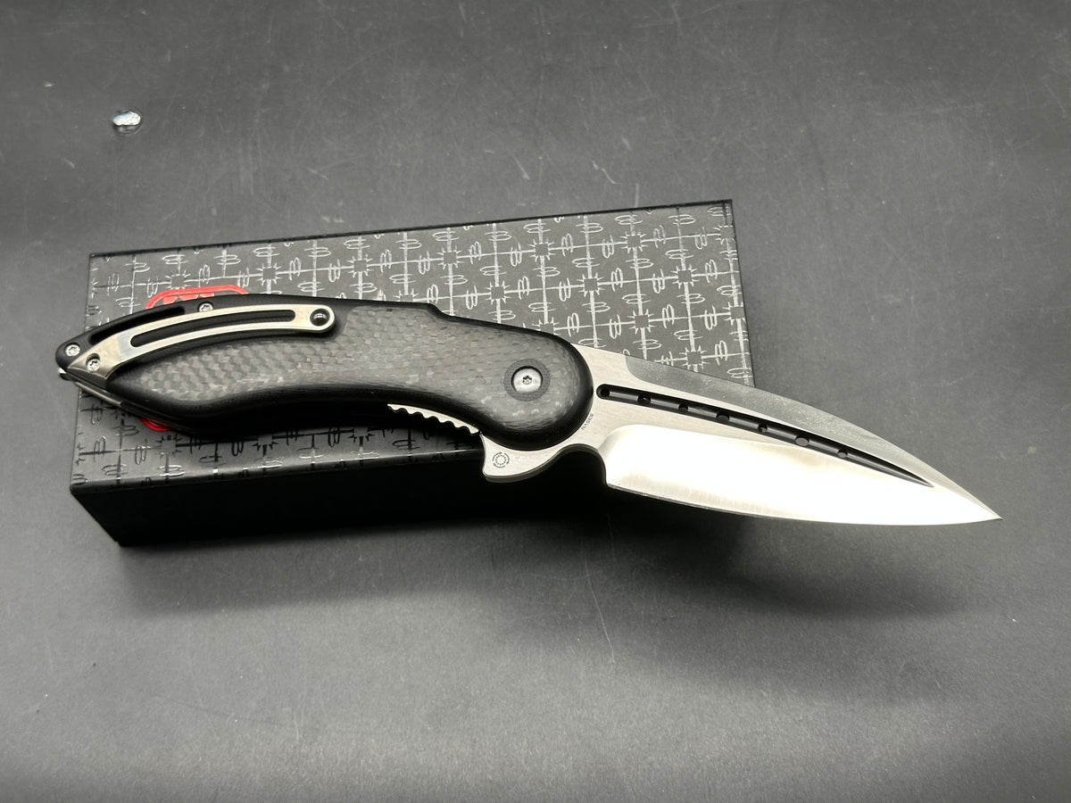 Todd Begg Steelcraft Series Glimpse 7.0 Flipper 3.75" S35VN Satin Blade with Fuller