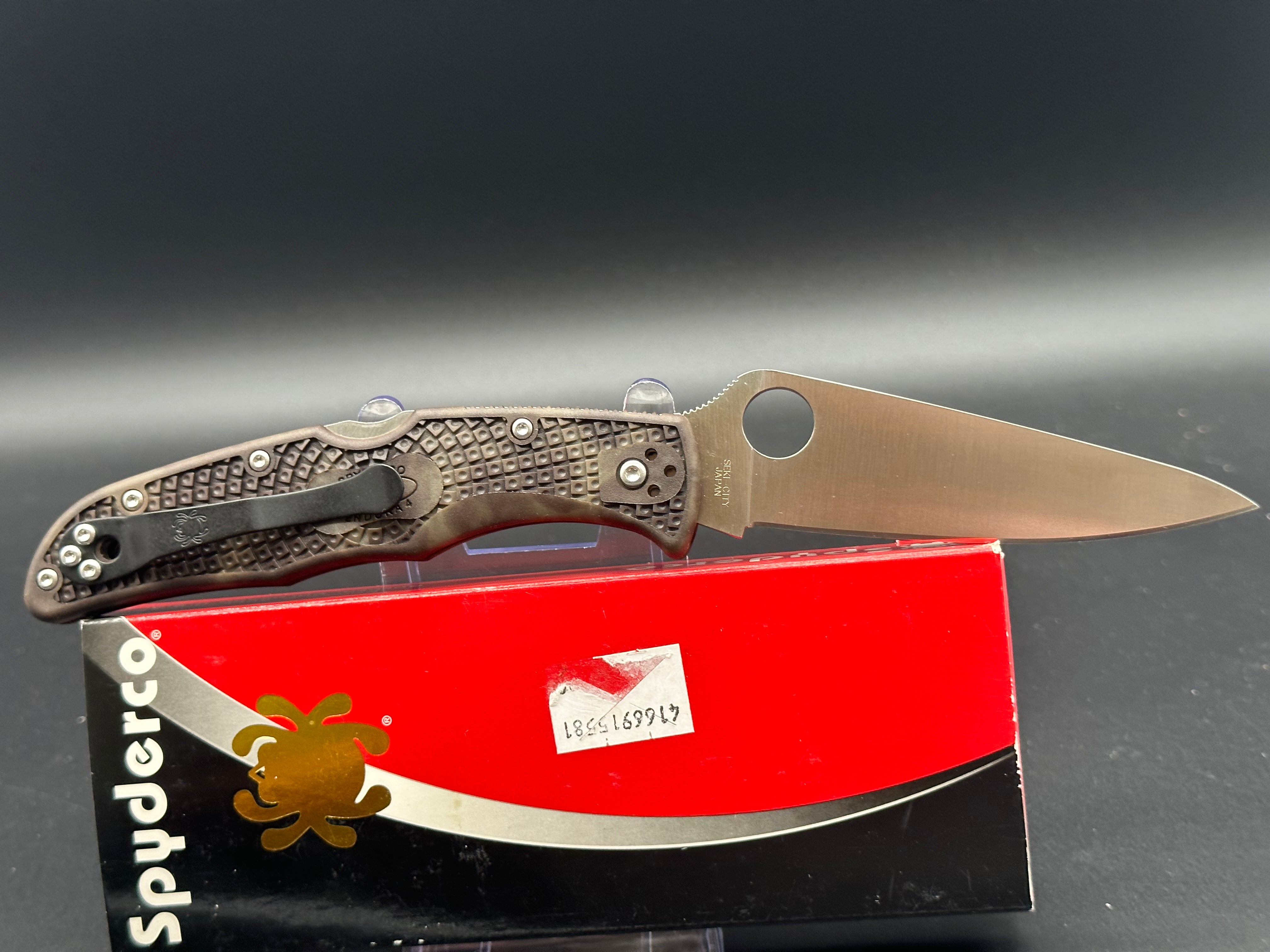 Spyderco Endura 4 Knife Zome Green FRN C10ZFPGR
