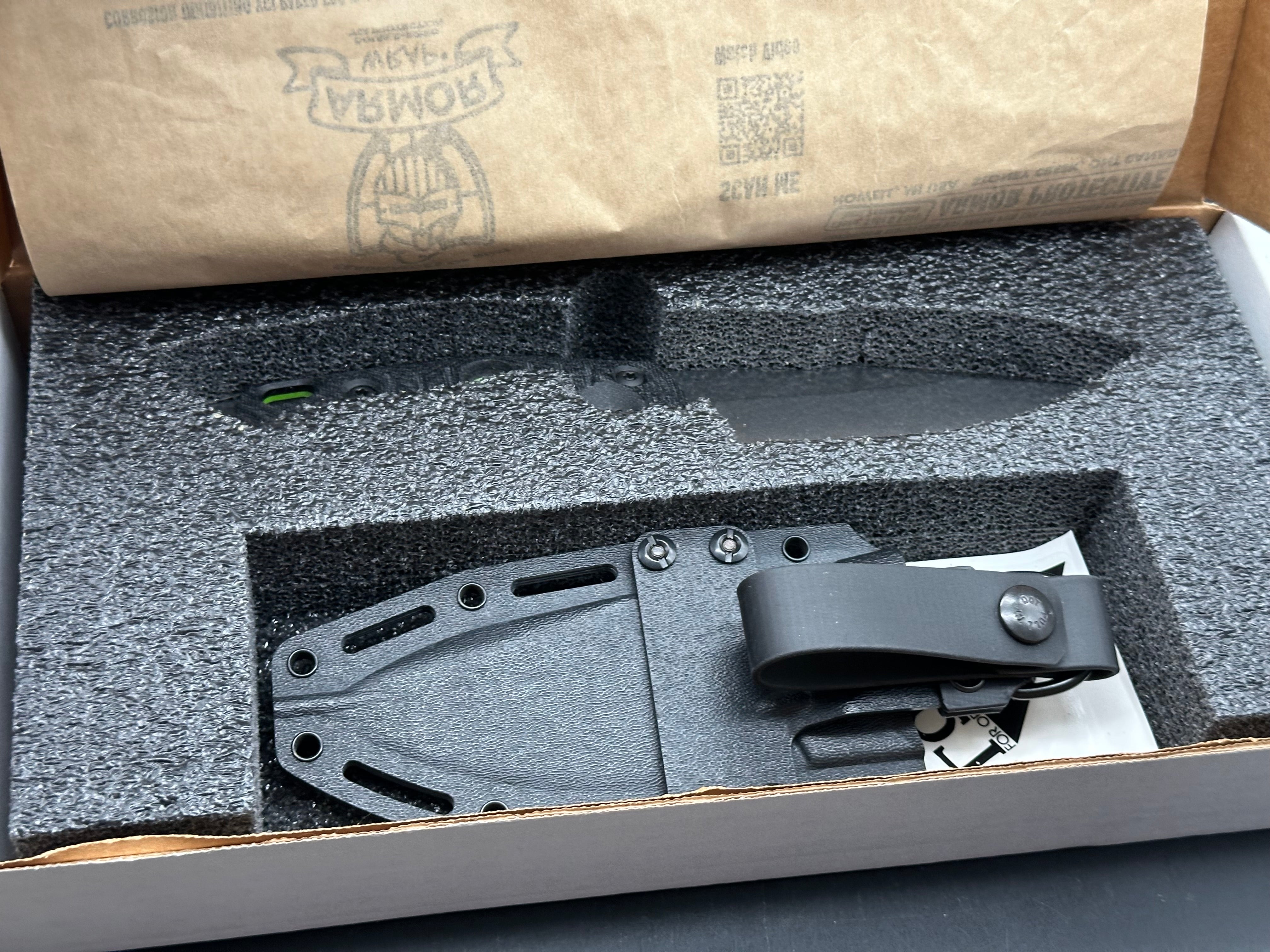 FOBOS Alaris Camp Knife Micarta w/ green G10 Liners CPM-3V