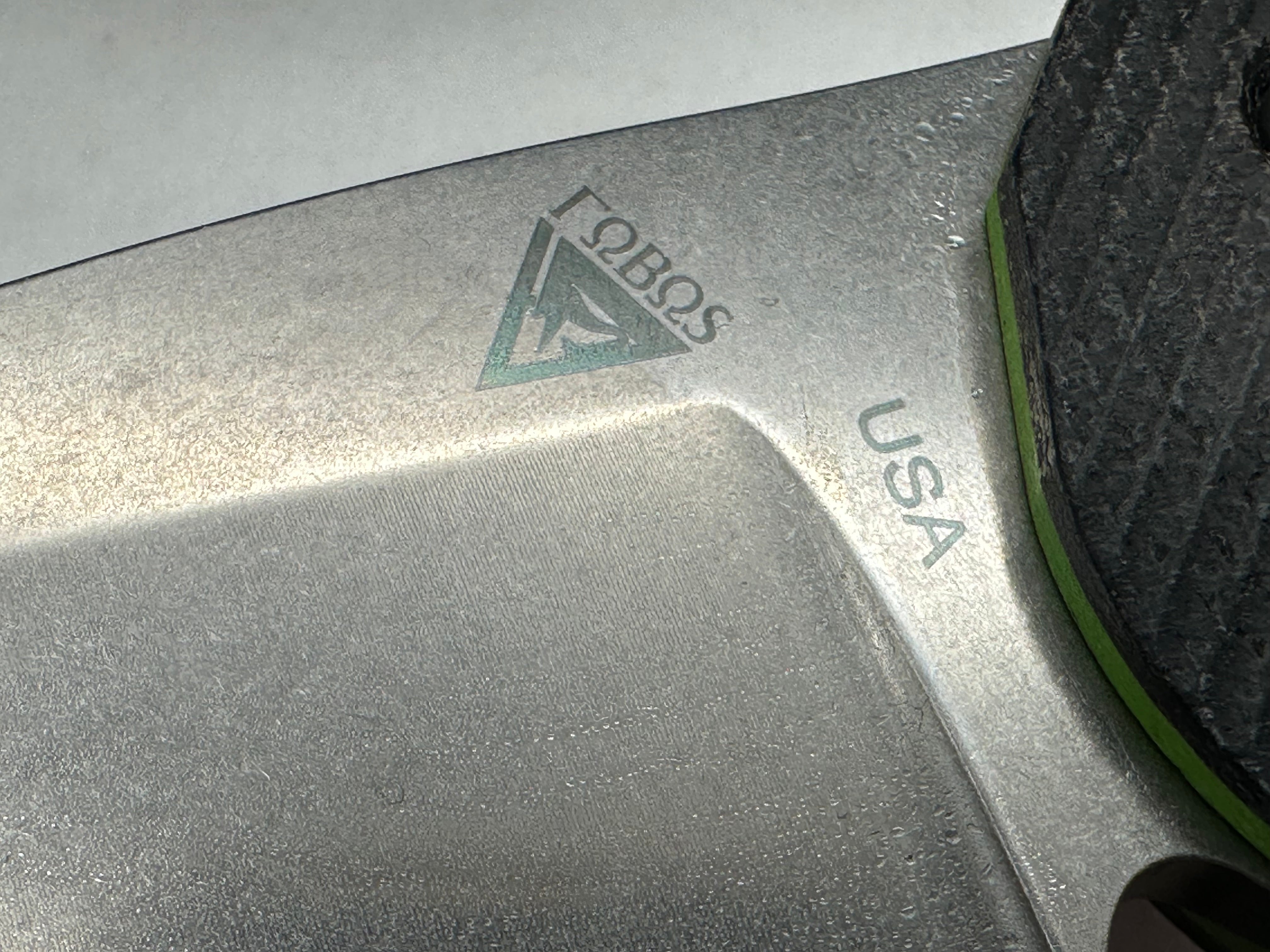 FOBOS Alaris Camp Knife Micarta w/ green G10 Liners CPM-3V