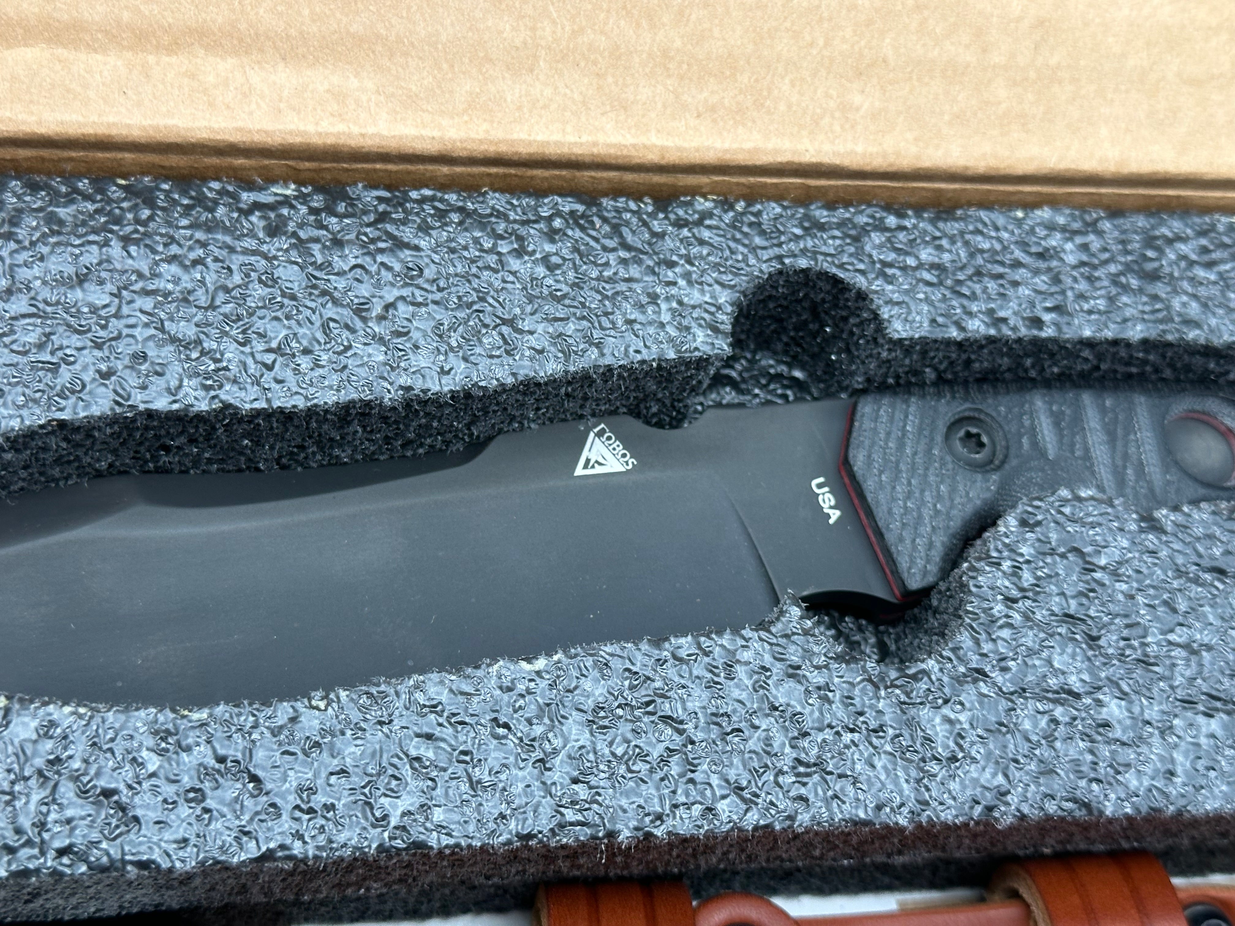 Fobos Tier1-BC Fixed Blade Knife Black Handles Magnacut