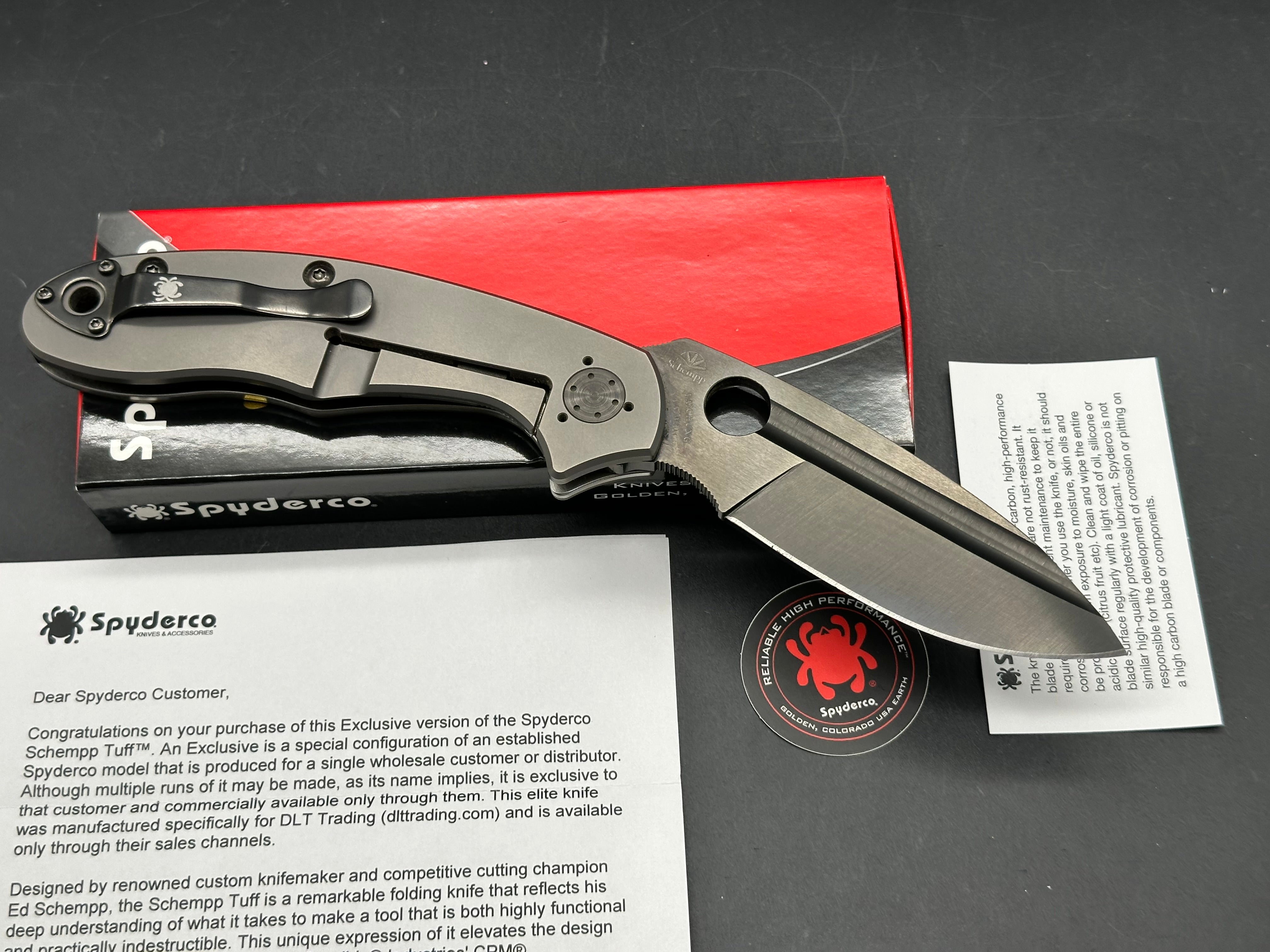 Spyderco Schemp Tuff bowie CruWear Sprint Run