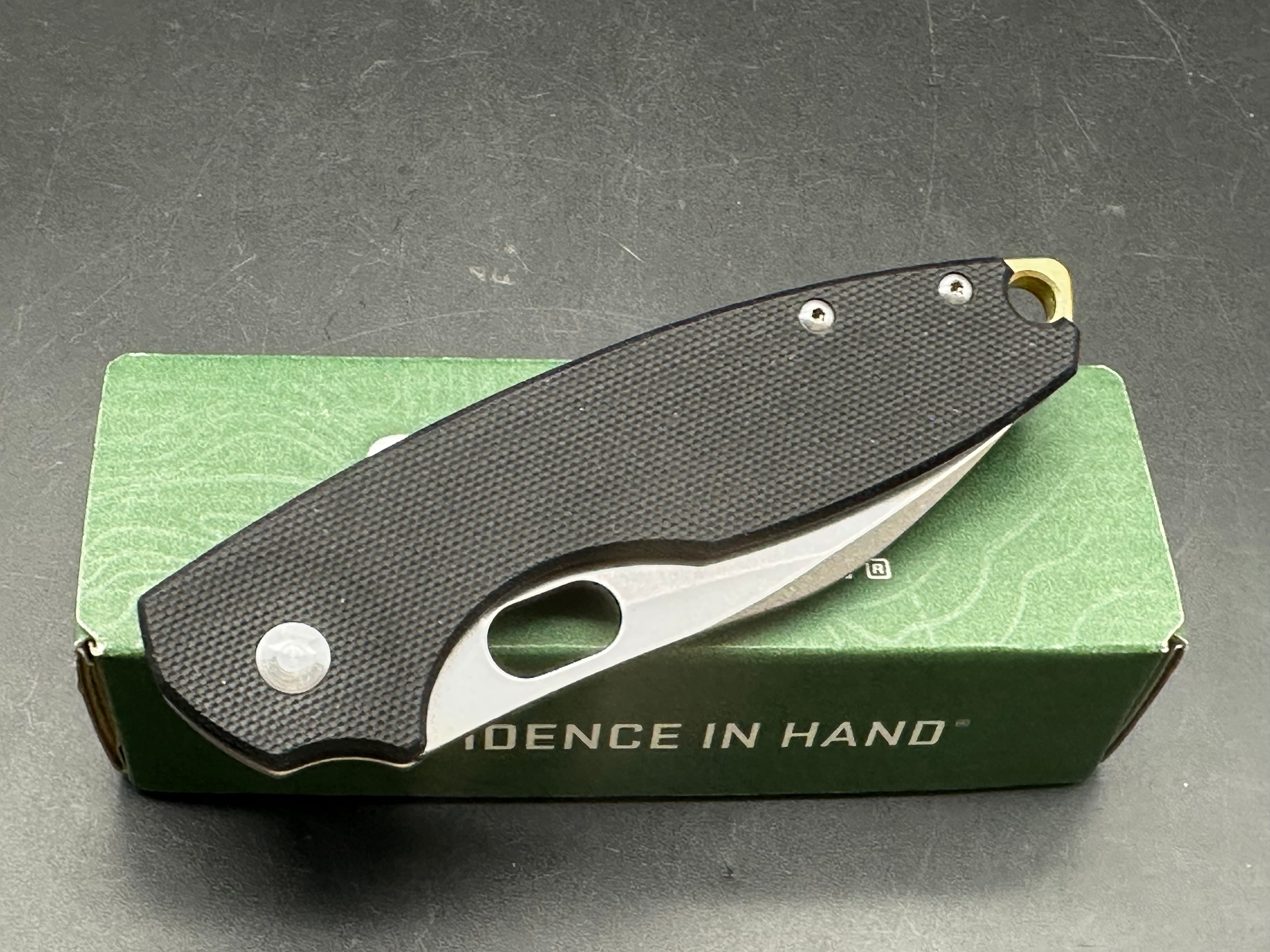 CRKT Pilar III 2.97" D2 Stonewash Drop Point Blade with Black G10 and Stainless Steel Frame