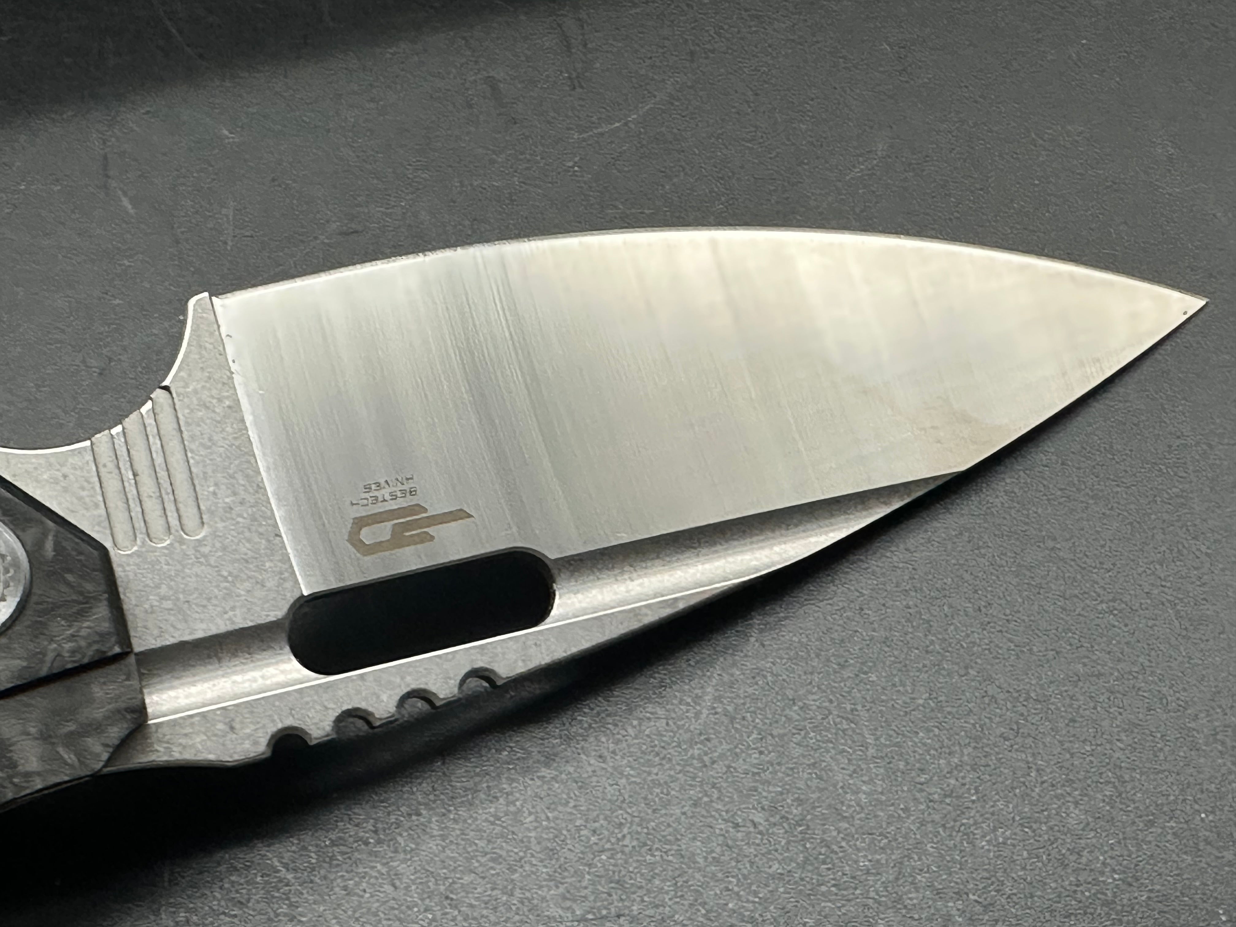BESTECH SHODAN FOLDER KNIFE CARBON FIBER FRONT & TITANIUM BACK HANDLE SW + SATIN S35VN BLADE BT1910C
