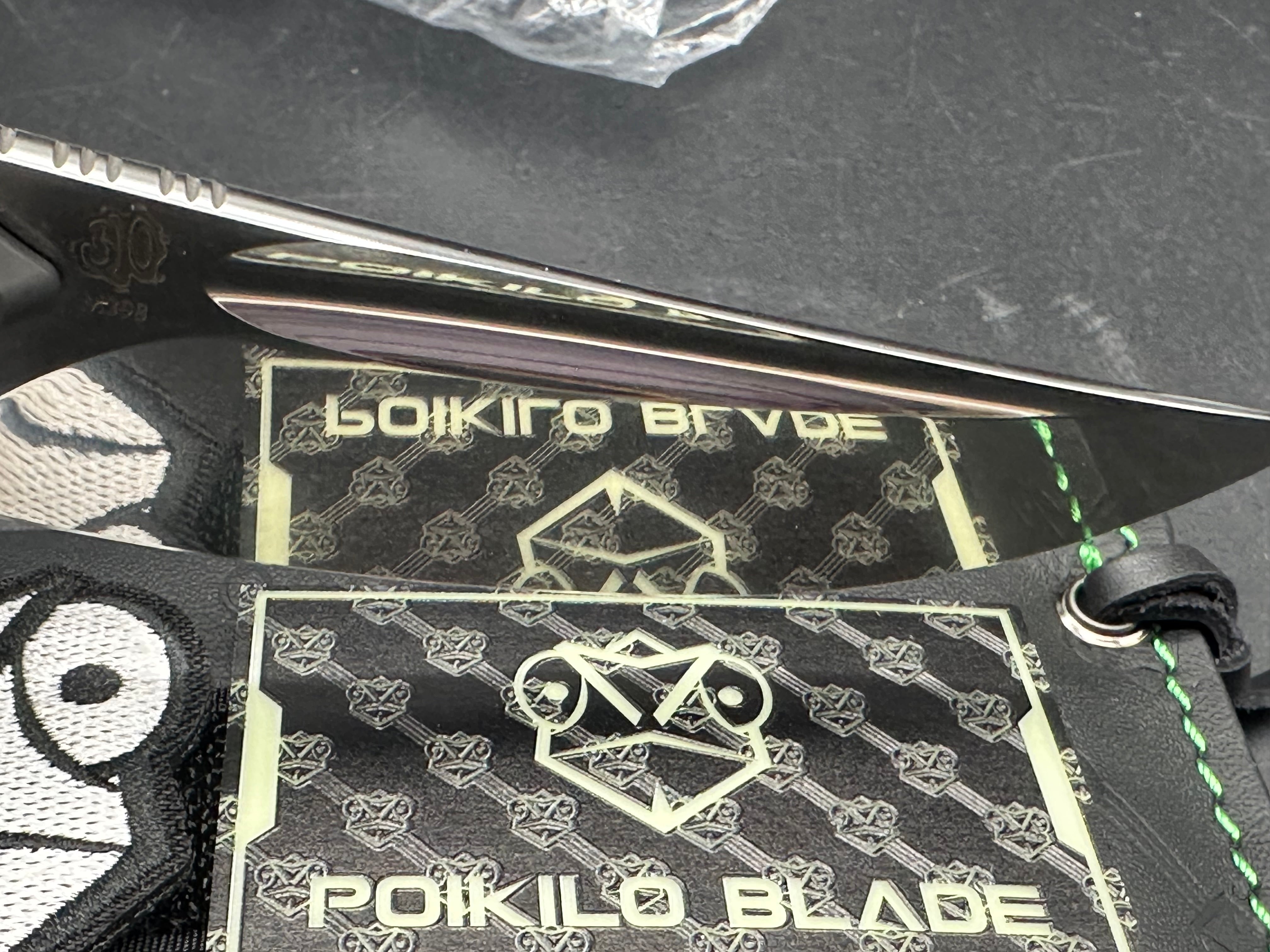 Poikilo Orca - Midtech Zircuti clip and spacer stonewashed mirror M390 blade
