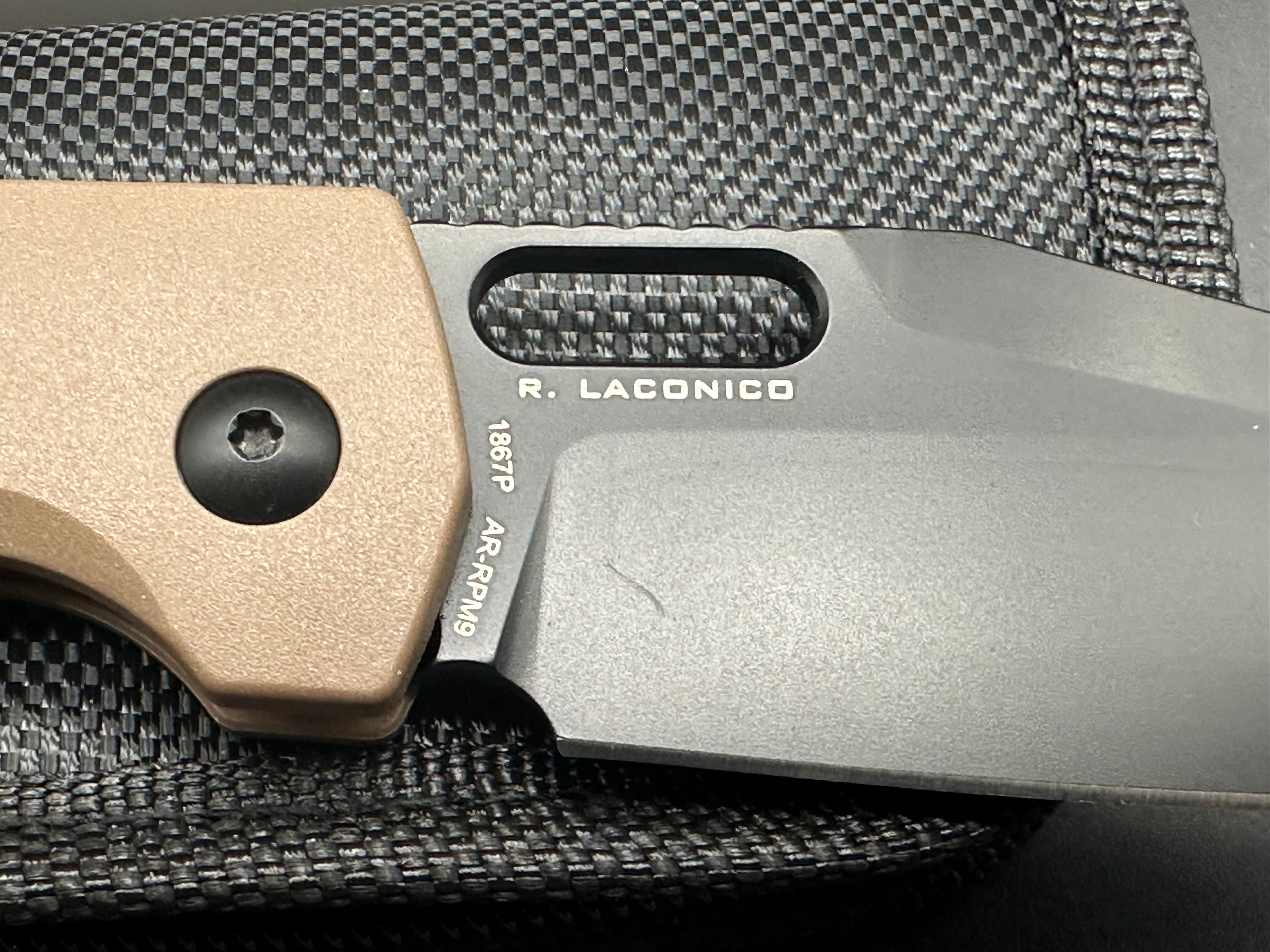 ARTISAN CUTLERY REVEL FOLDING KNIFE BROWN FRN HANDLE AR-RPM9 PLAIN BLACK BLADE