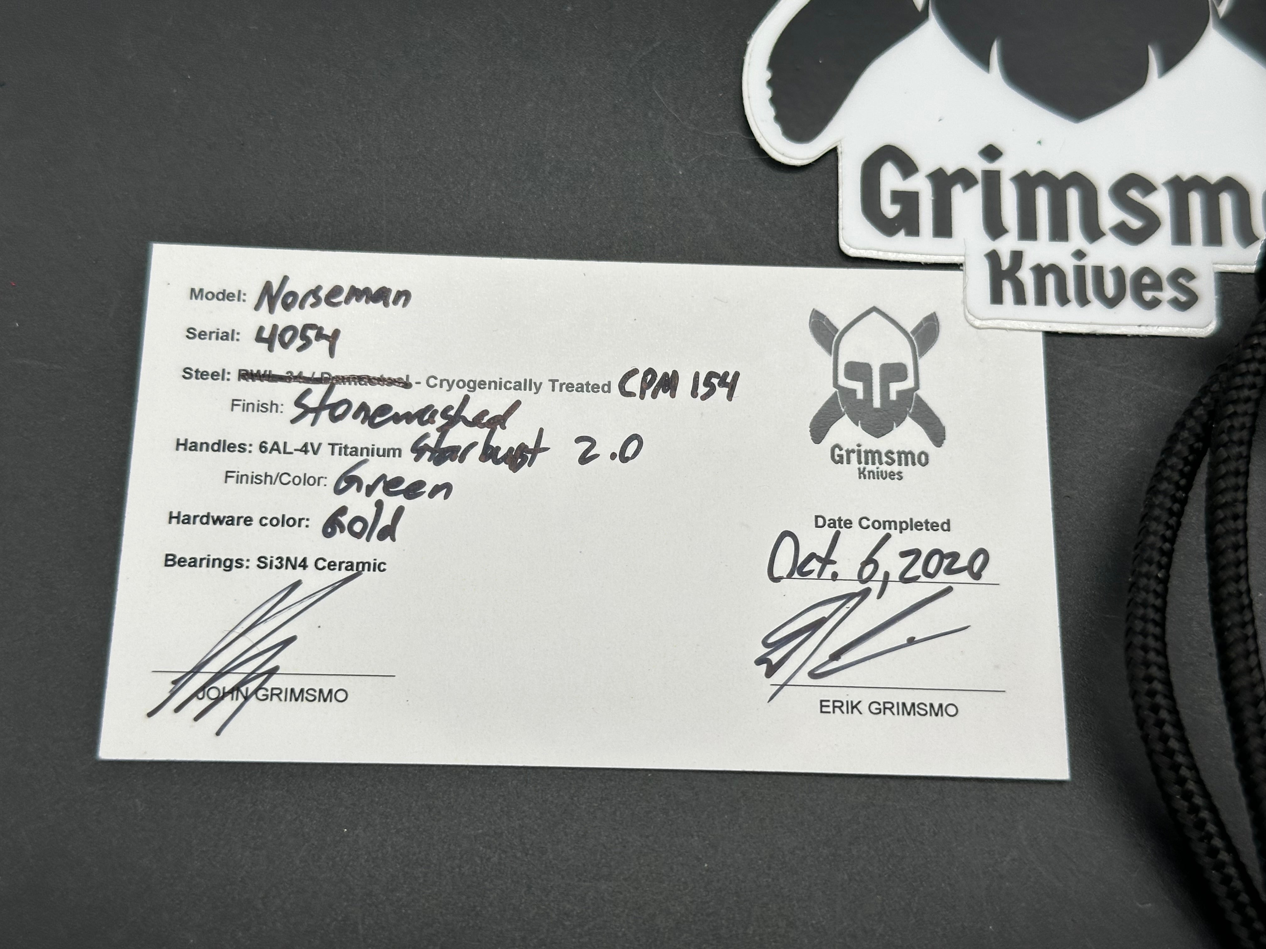 Grimsmo Norseman CPM 154 steel