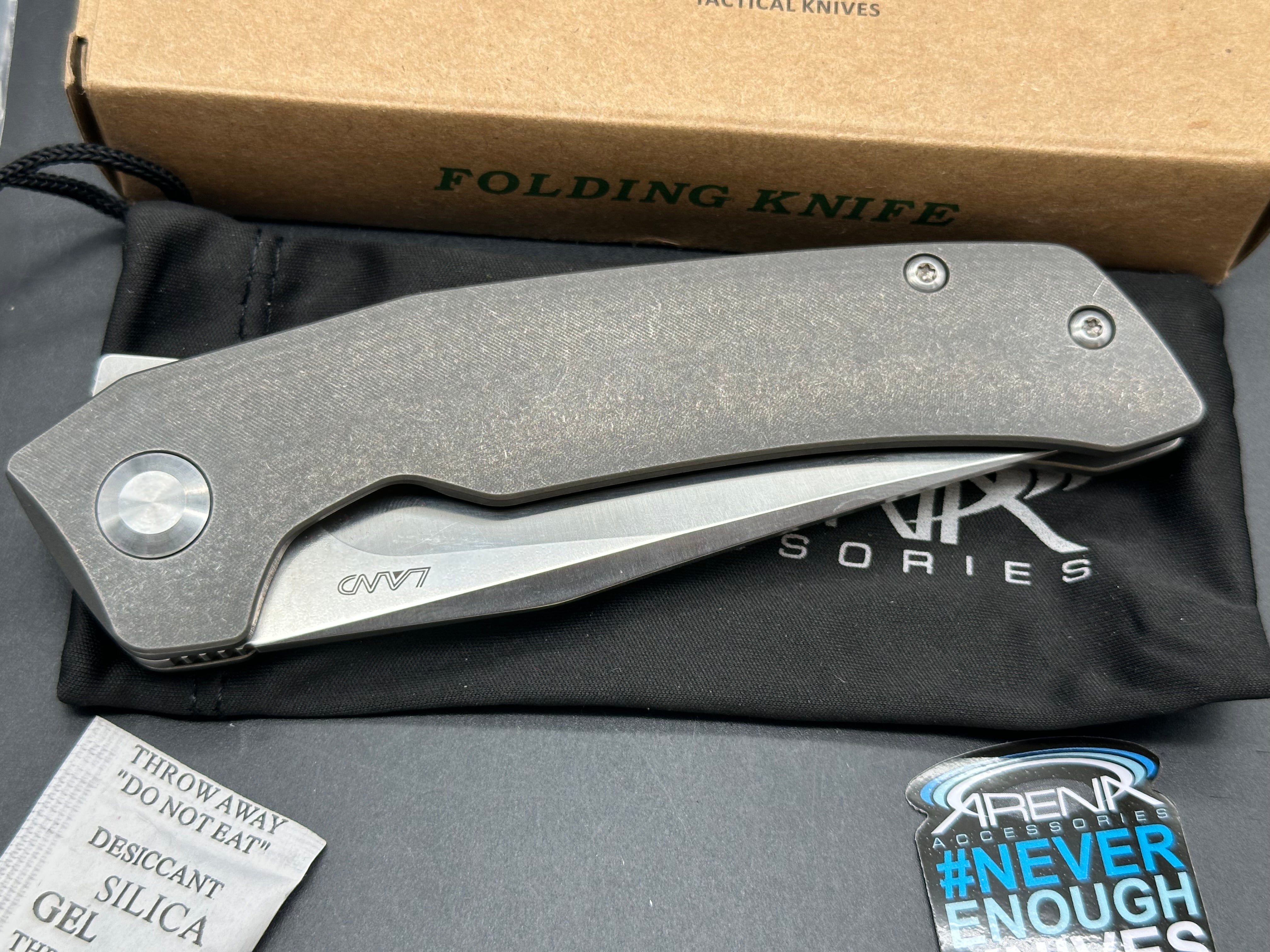 Land 140 titanium frame lock flipper w/VG10 blade