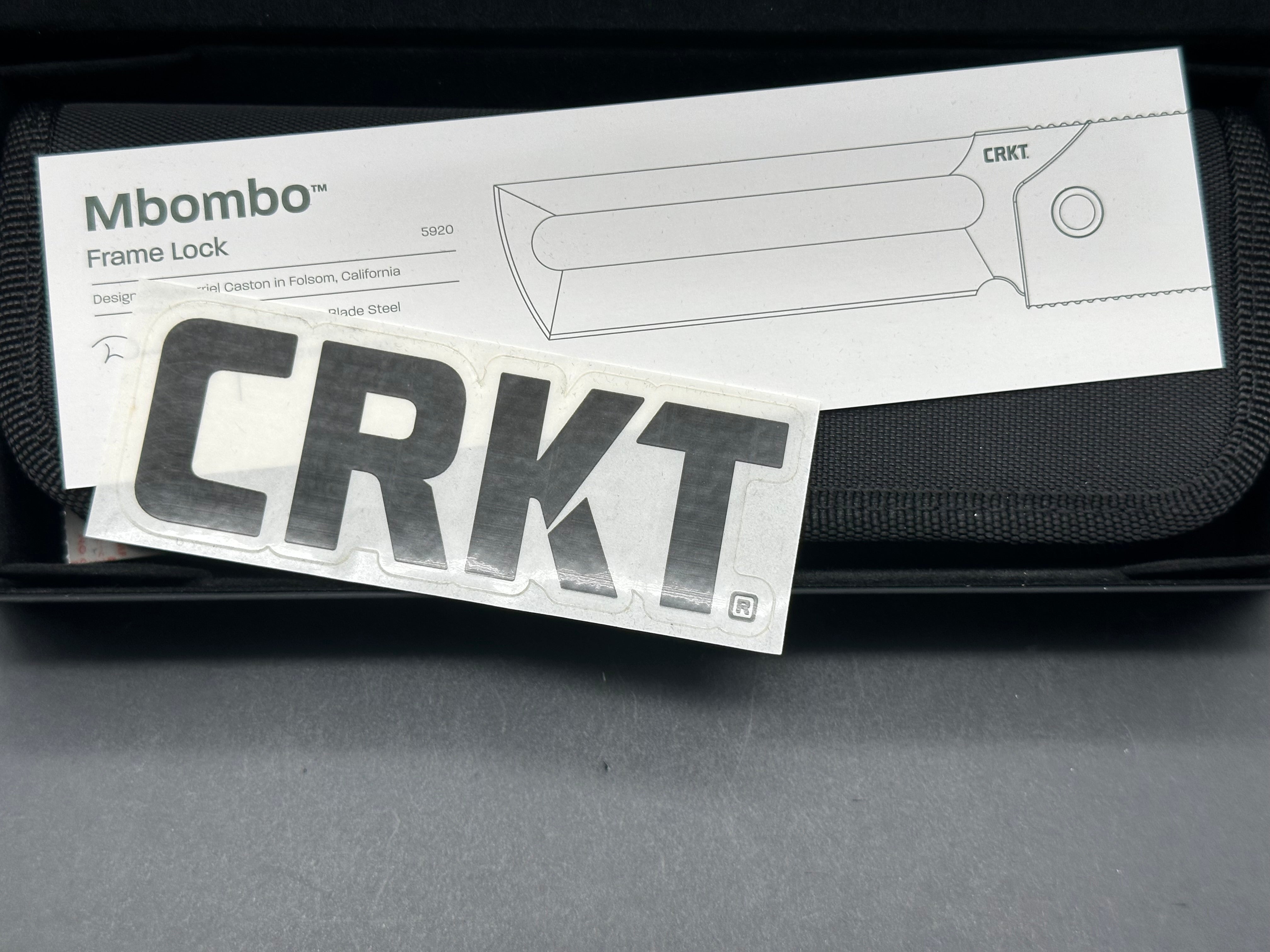 CRKT Mbombo Frame Lock Knife Titanium (3.23" Damascus)