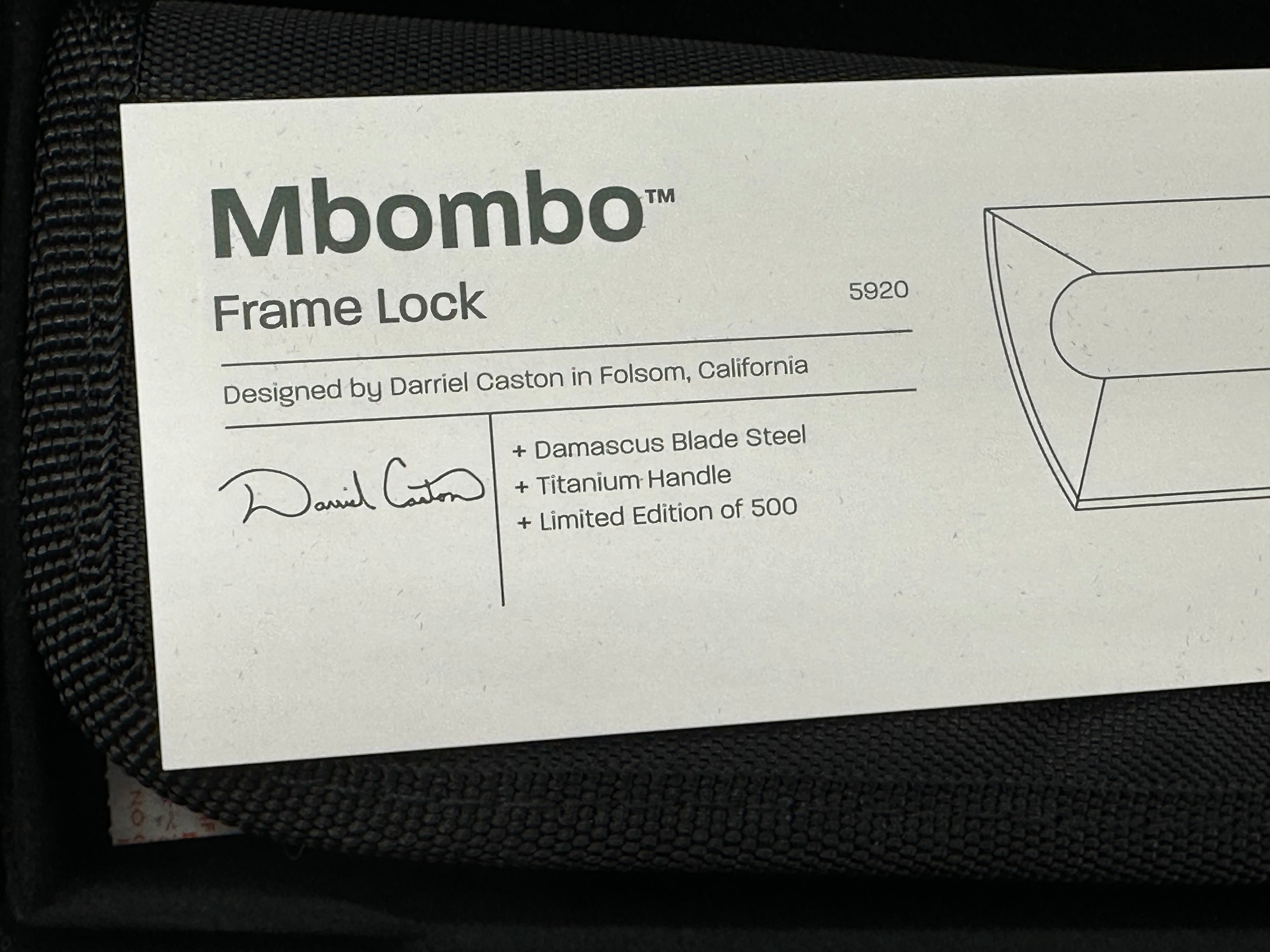 CRKT Mbombo Frame Lock Knife Titanium (3.23" Damascus)