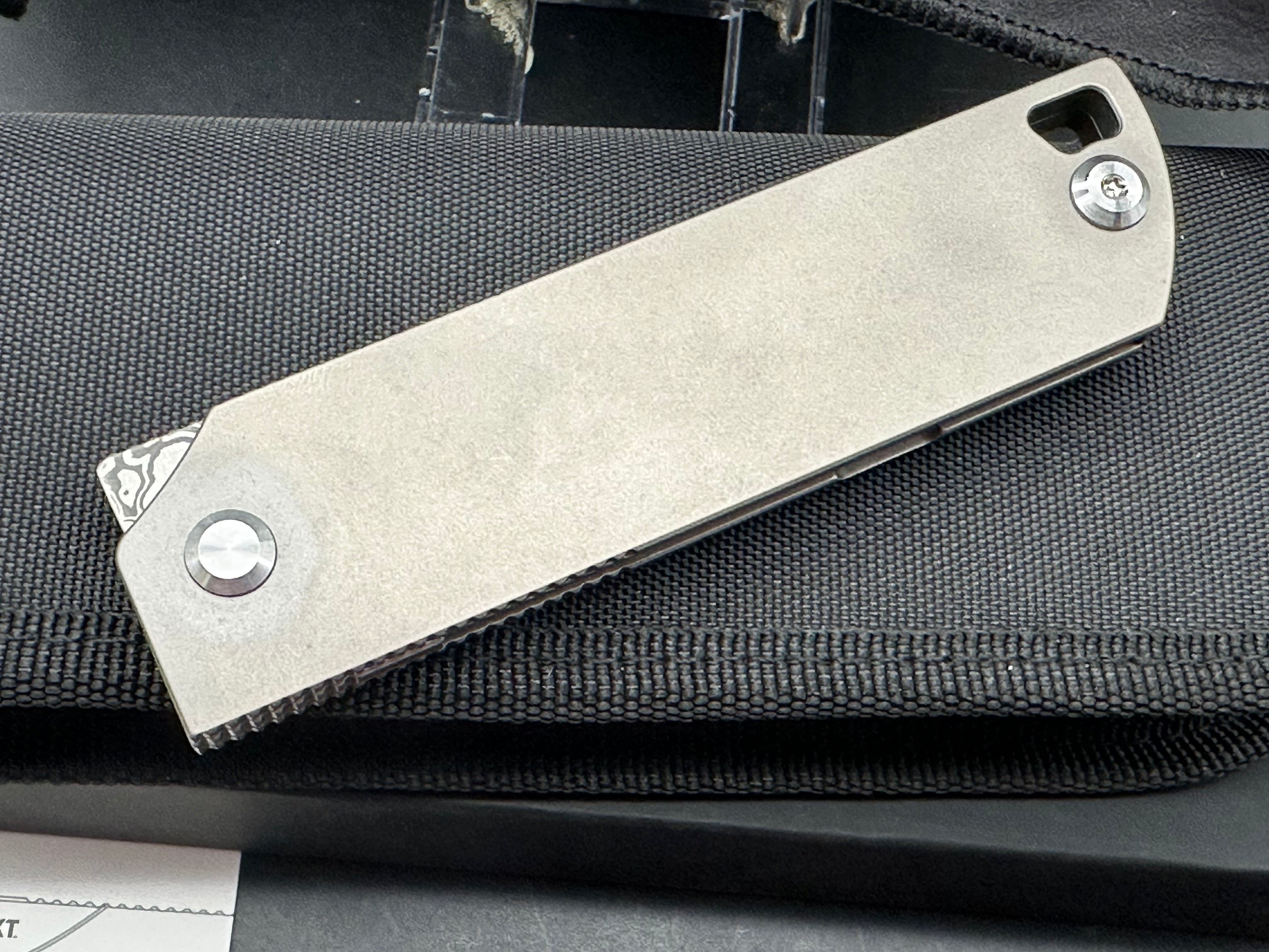 CRKT Mbombo Frame Lock Knife Titanium (3.23" Damascus)