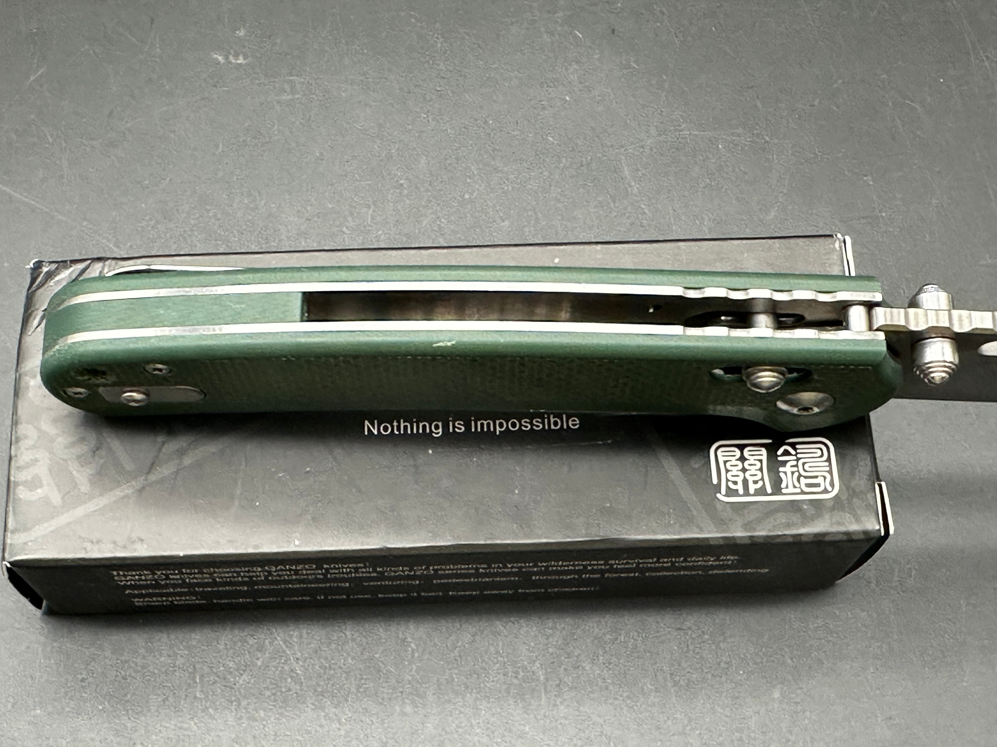 GANZO G768-GB AXIS LOCK FOLDING KNIFE (GREEN G10 HANDLE)