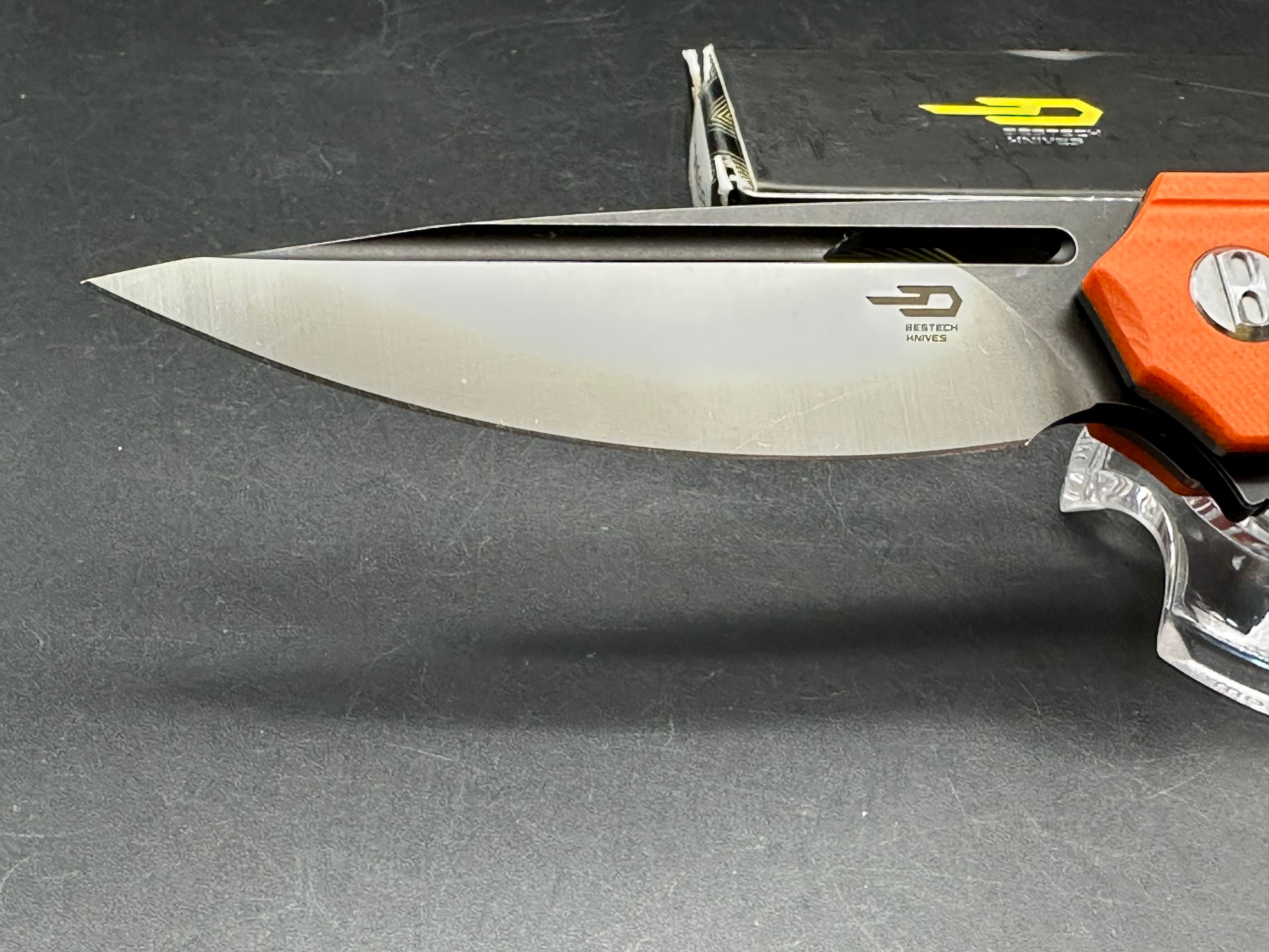 Bestech Knives Ornetta Liner Lock Knife Orange G-10 (3.5" D2)