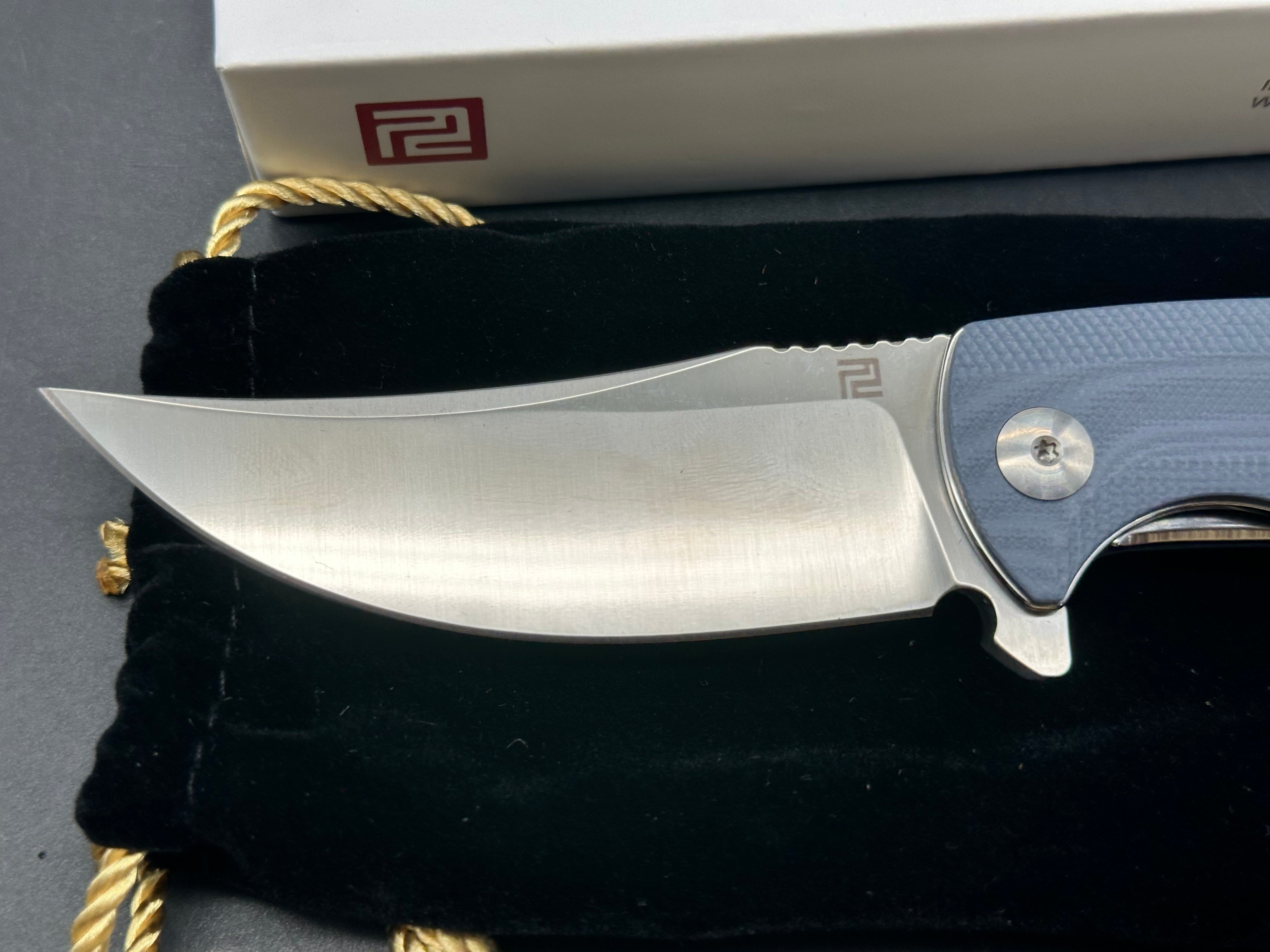 Artisan Cutlery Arroyo Liner Lock Knife Gray G-10 (3.4" Satin)