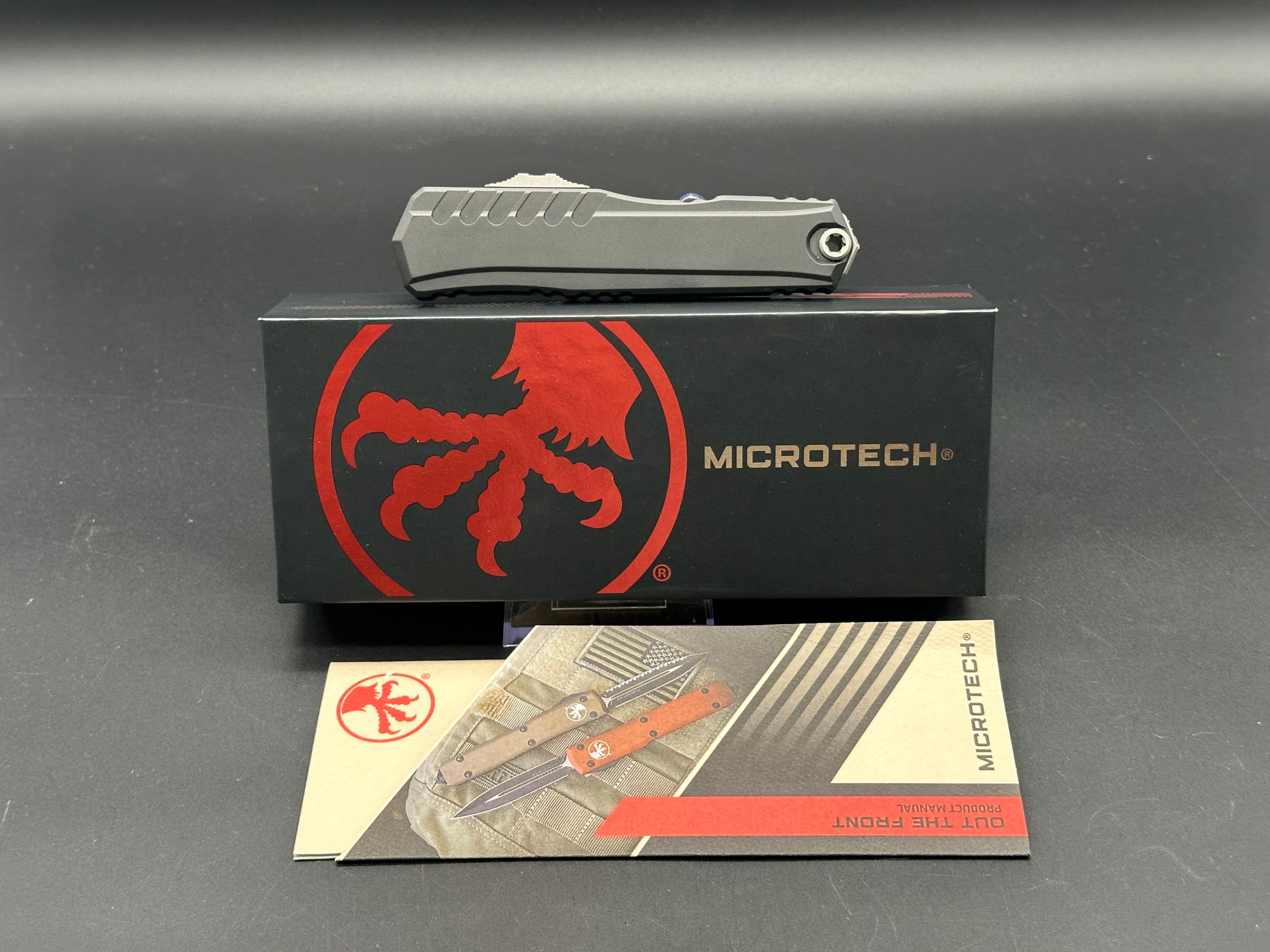Microtech Cypher II S/E OTF Automatic Knife Black (3.5" Apocalyptic)