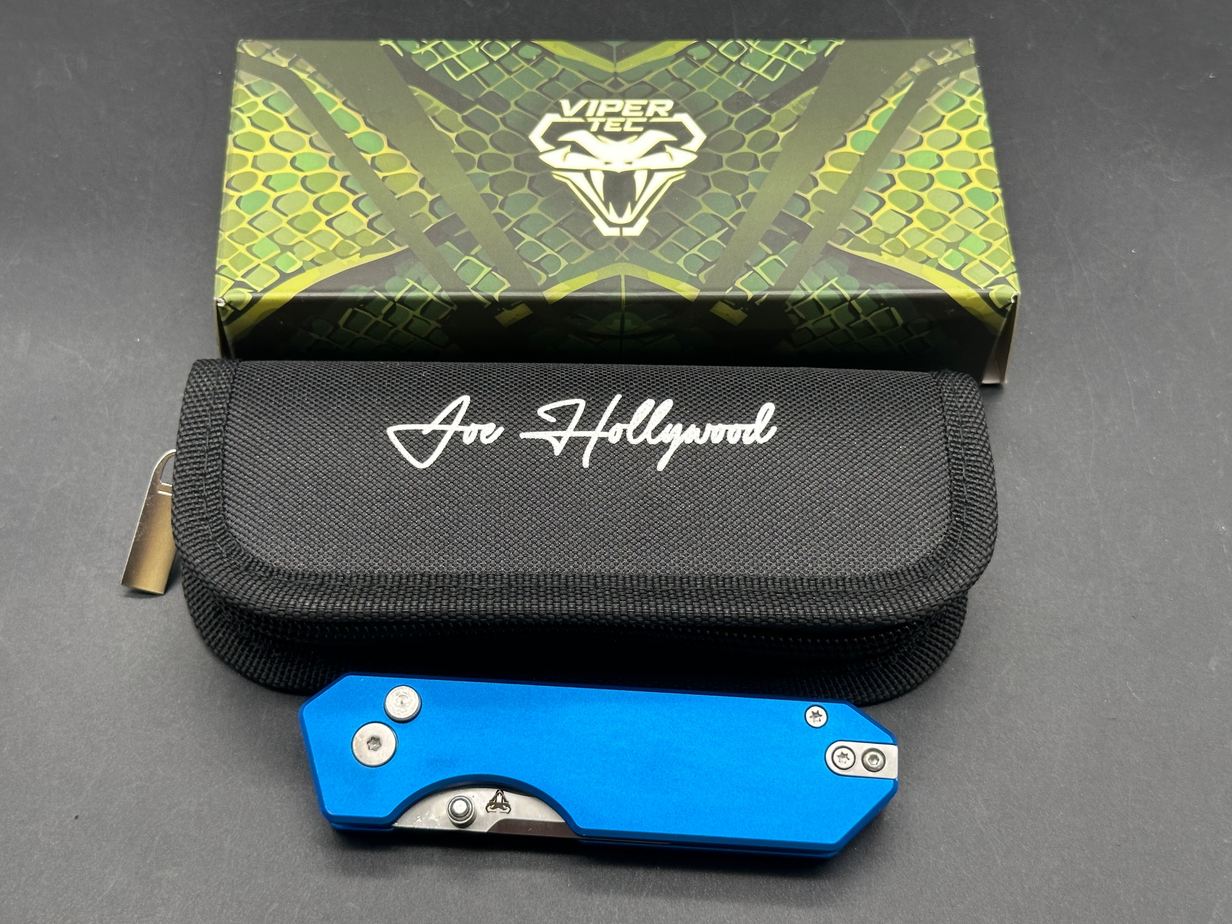 Vipertech City Joe Hollywood 160/300 blue aluminum w/D2 blade