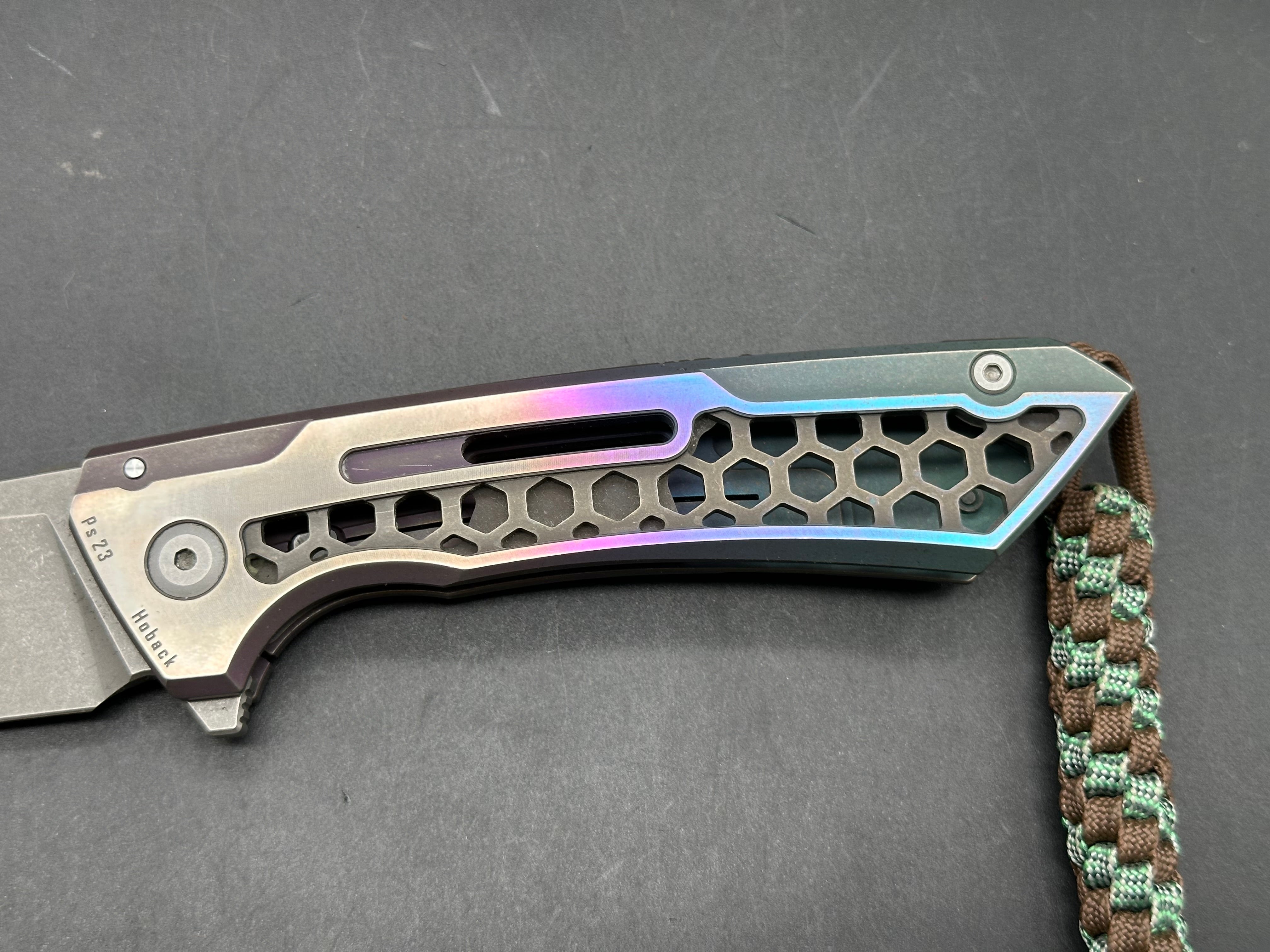 Jake Hoback SNECX Buster customized by JD Cutlery , anodized