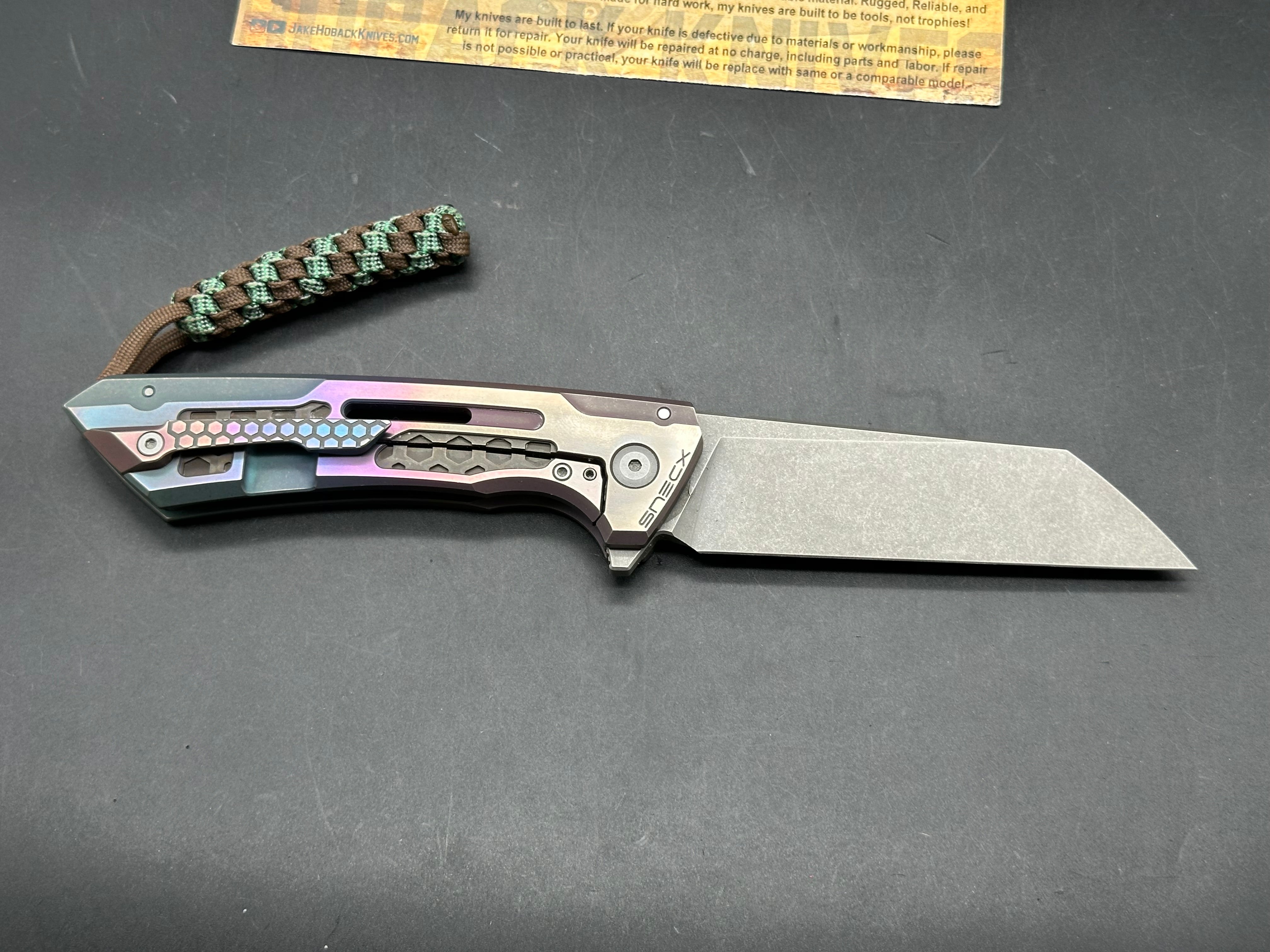 Jake Hoback SNECX Buster customized by JD Cutlery , anodized