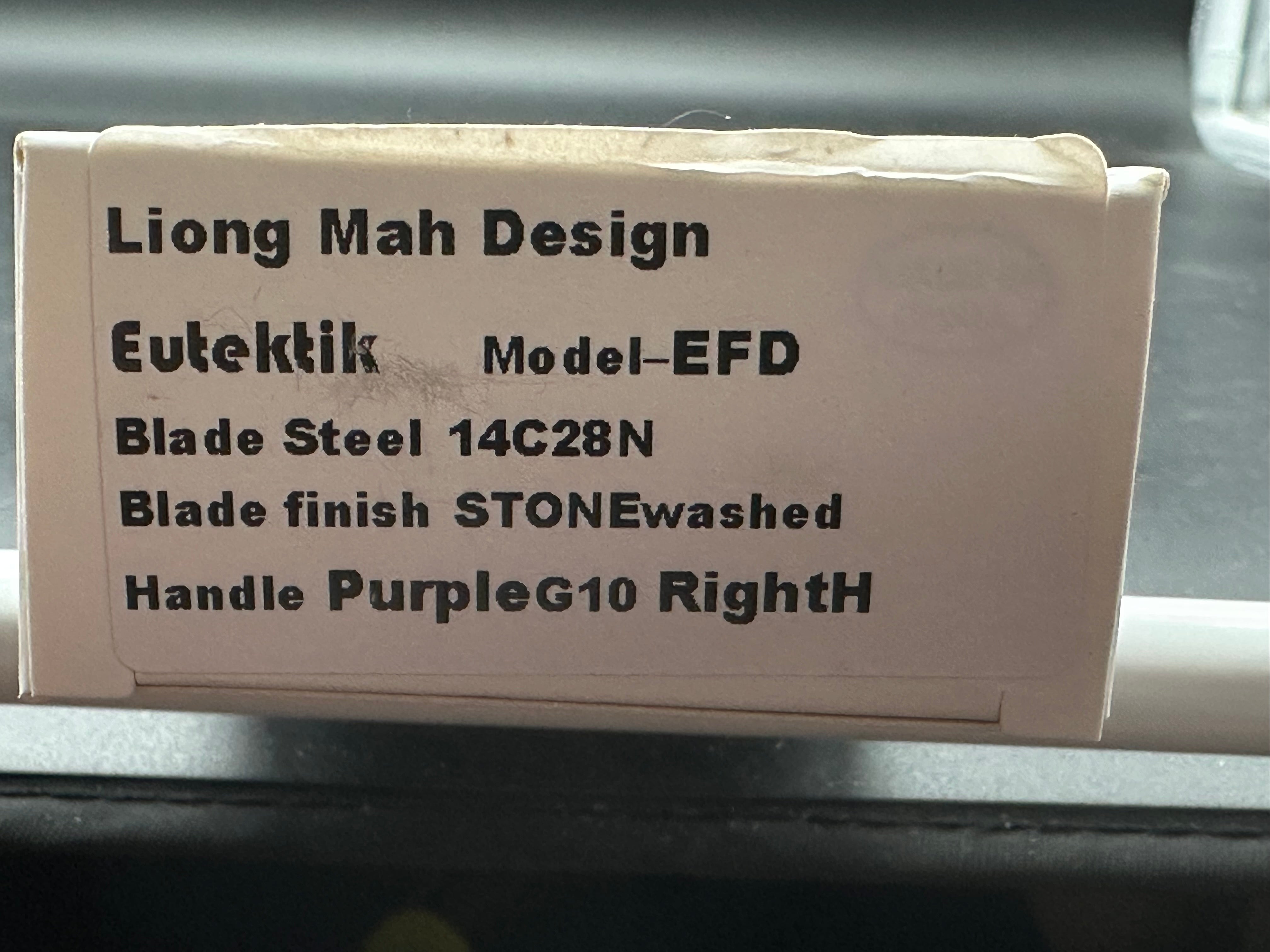 Eutektik EFD Purple G10 w/14C28N Stonewashed Blade