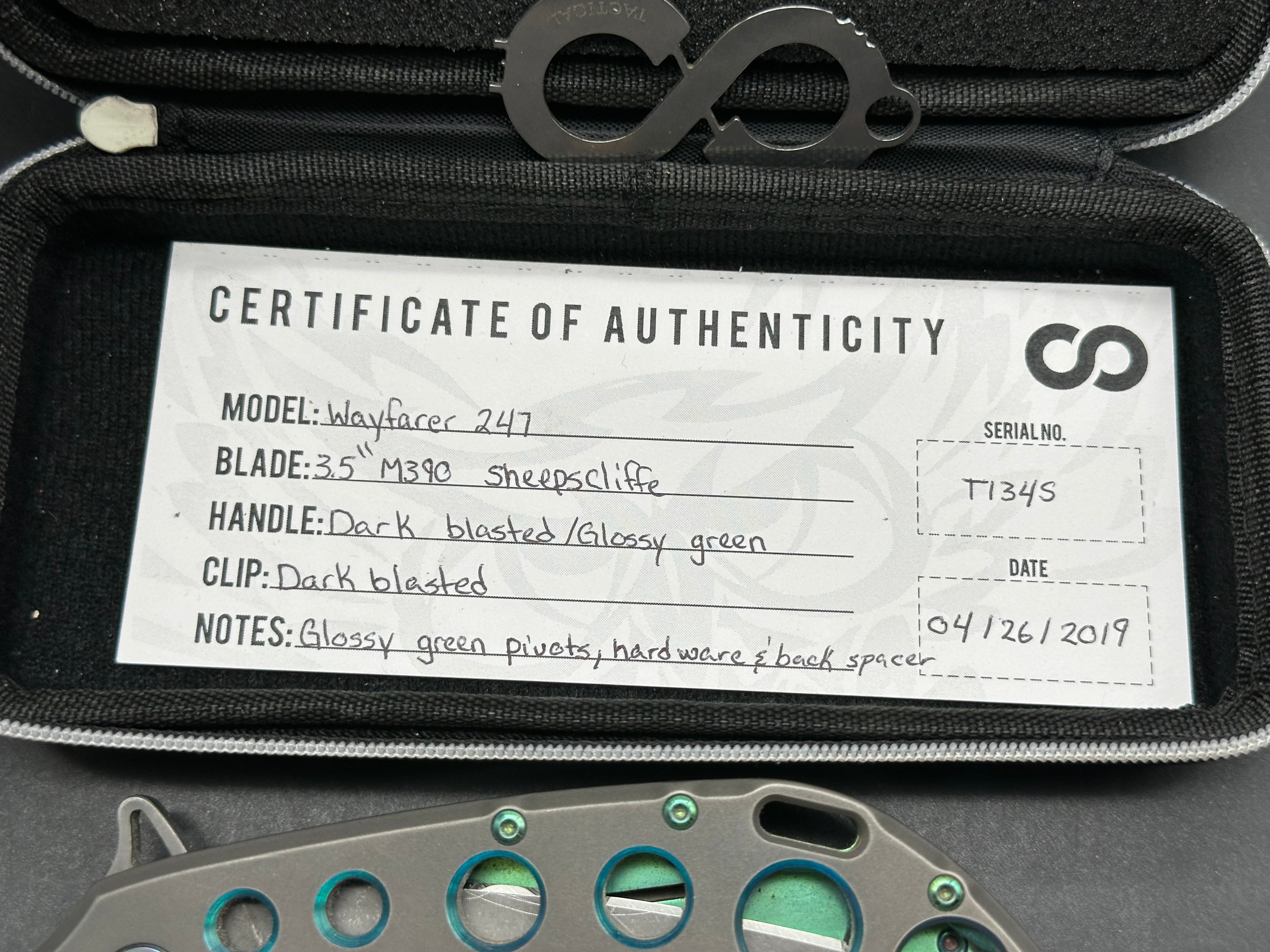 Olamic Wayfarer 247 acid wash blade