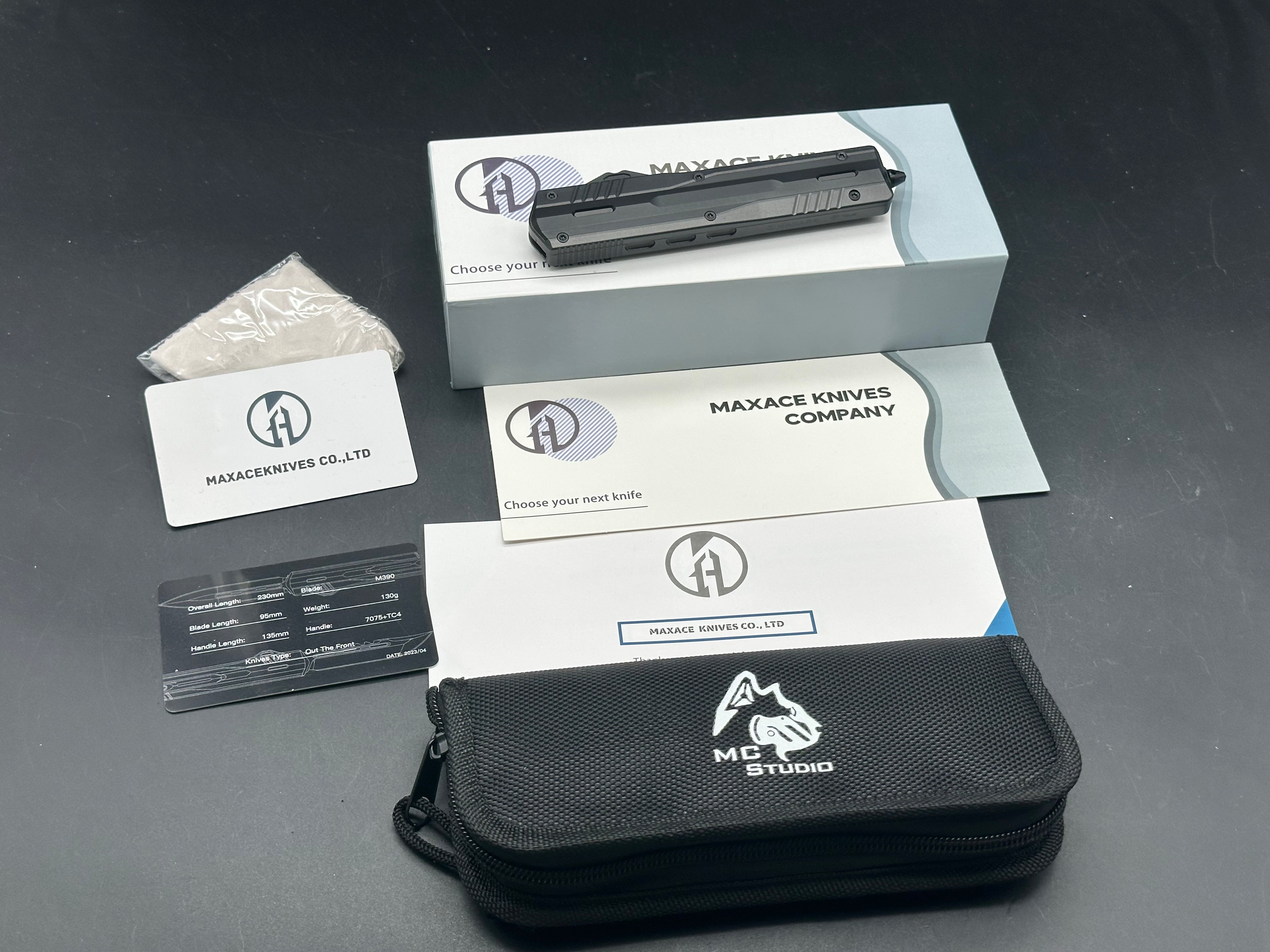 Maxace Medusa OTF Single Edge-Hellhound M390 Blade