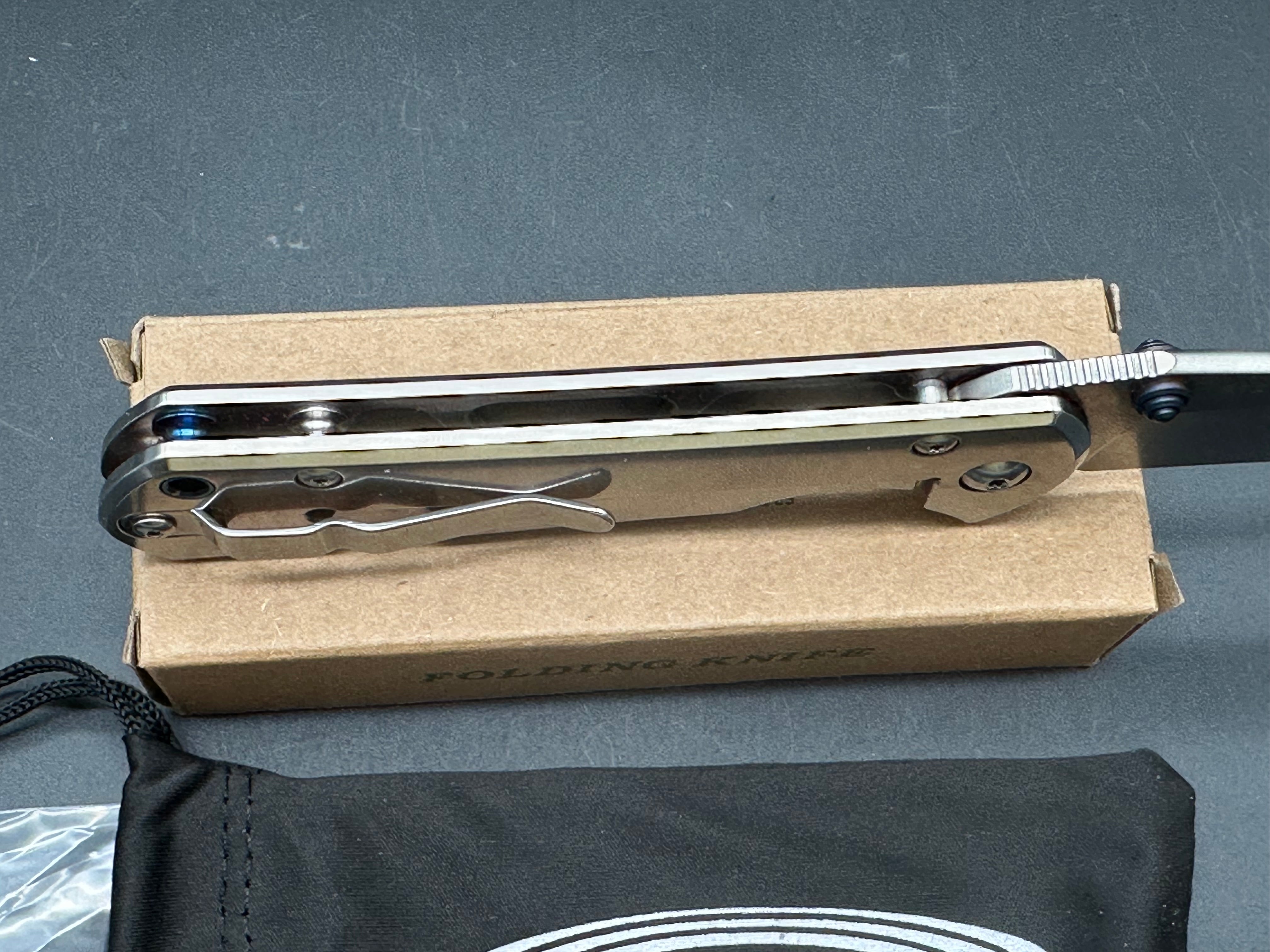 LAND 912 Frame Lock Knife 12C27 Sandvik Blade Bearing Pivot