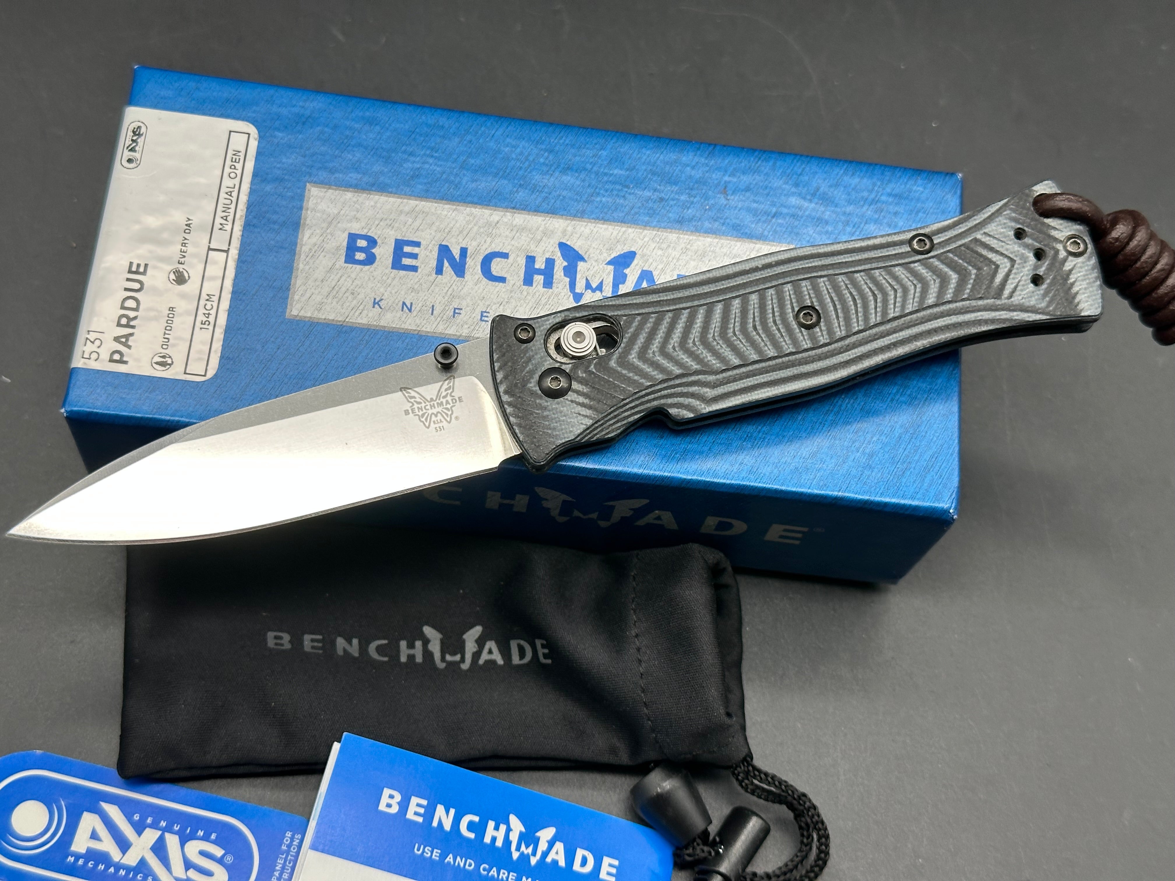 Benchmade Pardue Drop Point AXIS Lock Knife G-10 (3.25")