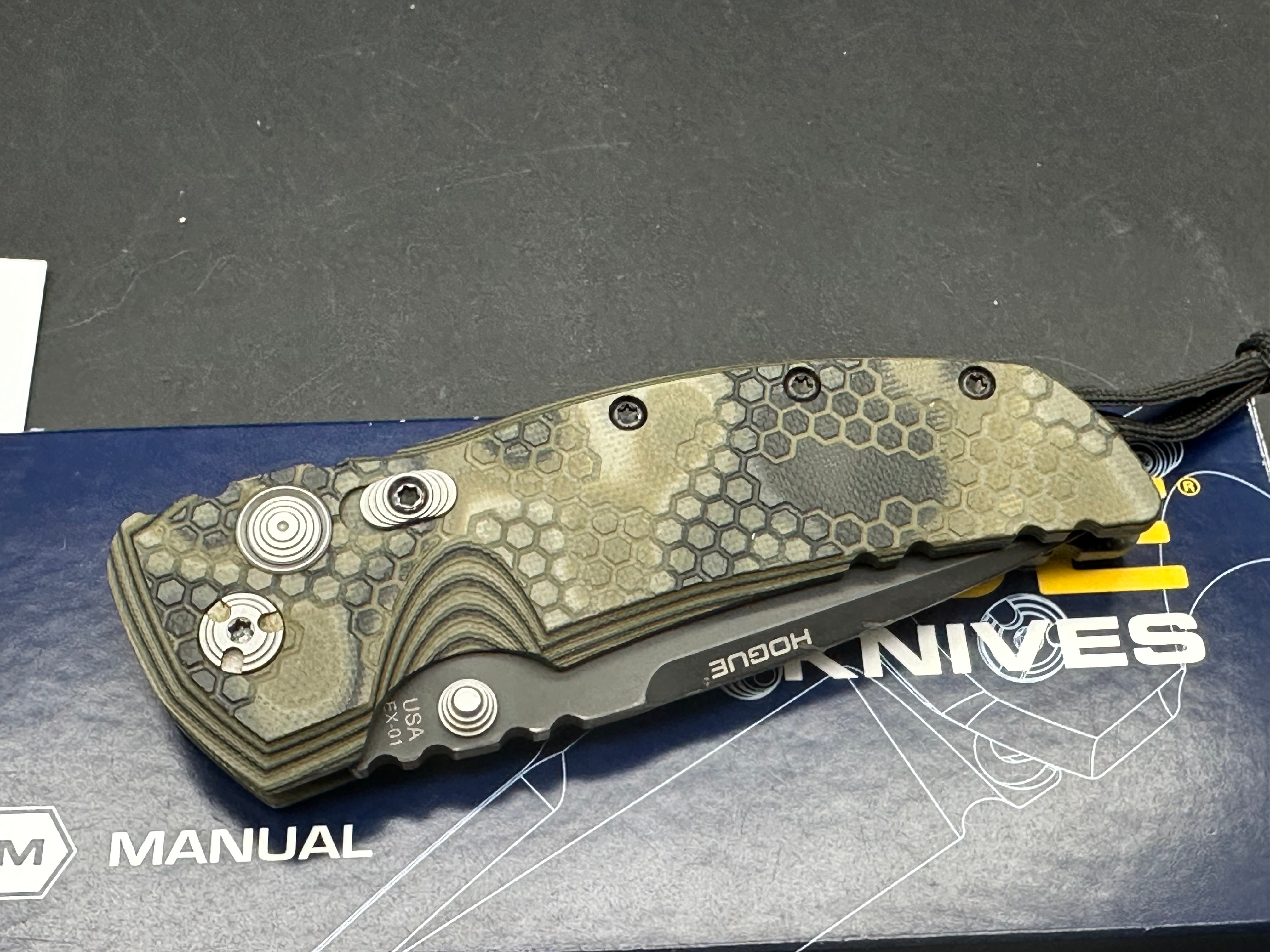 Hogue Knives EX01 Knife G10 Handle Drop Point Blade (3.5")