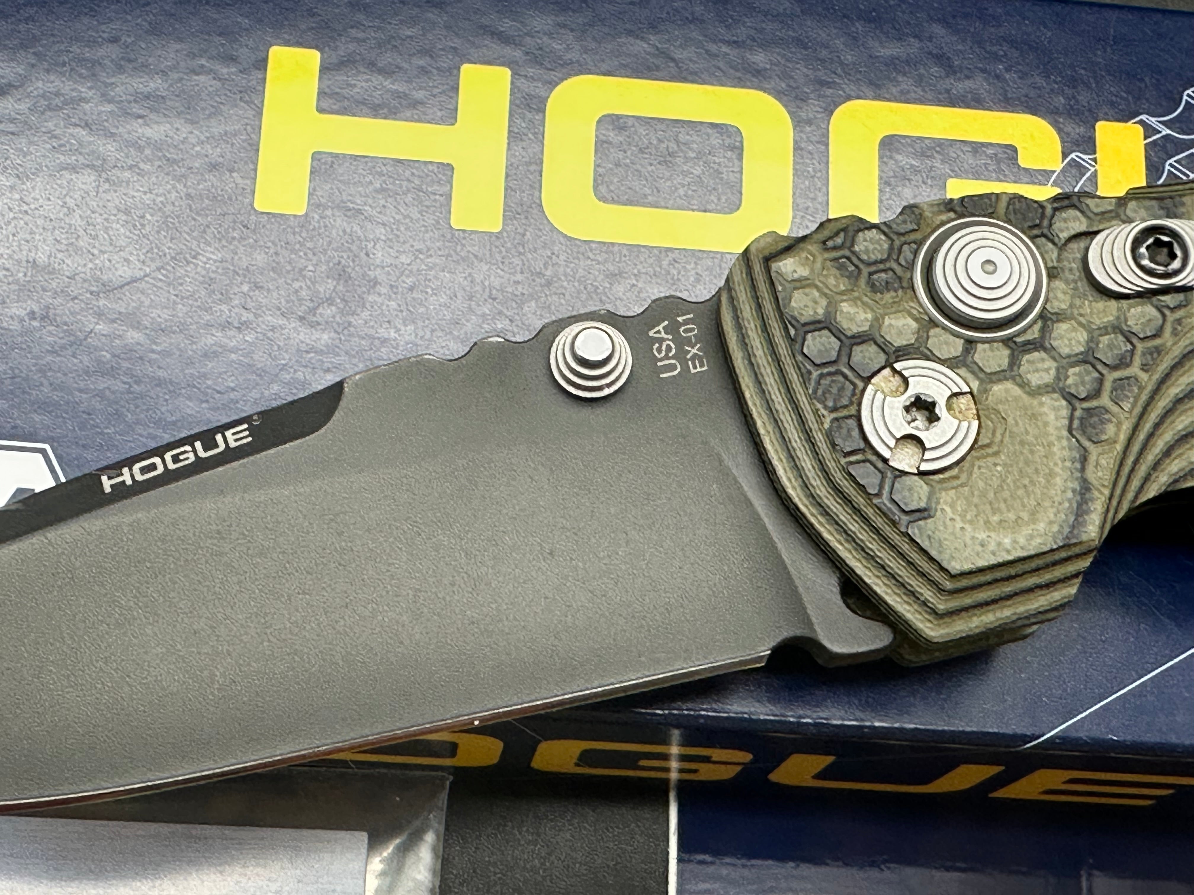 Hogue Knives EX01 Knife G10 Handle Drop Point Blade (3.5")