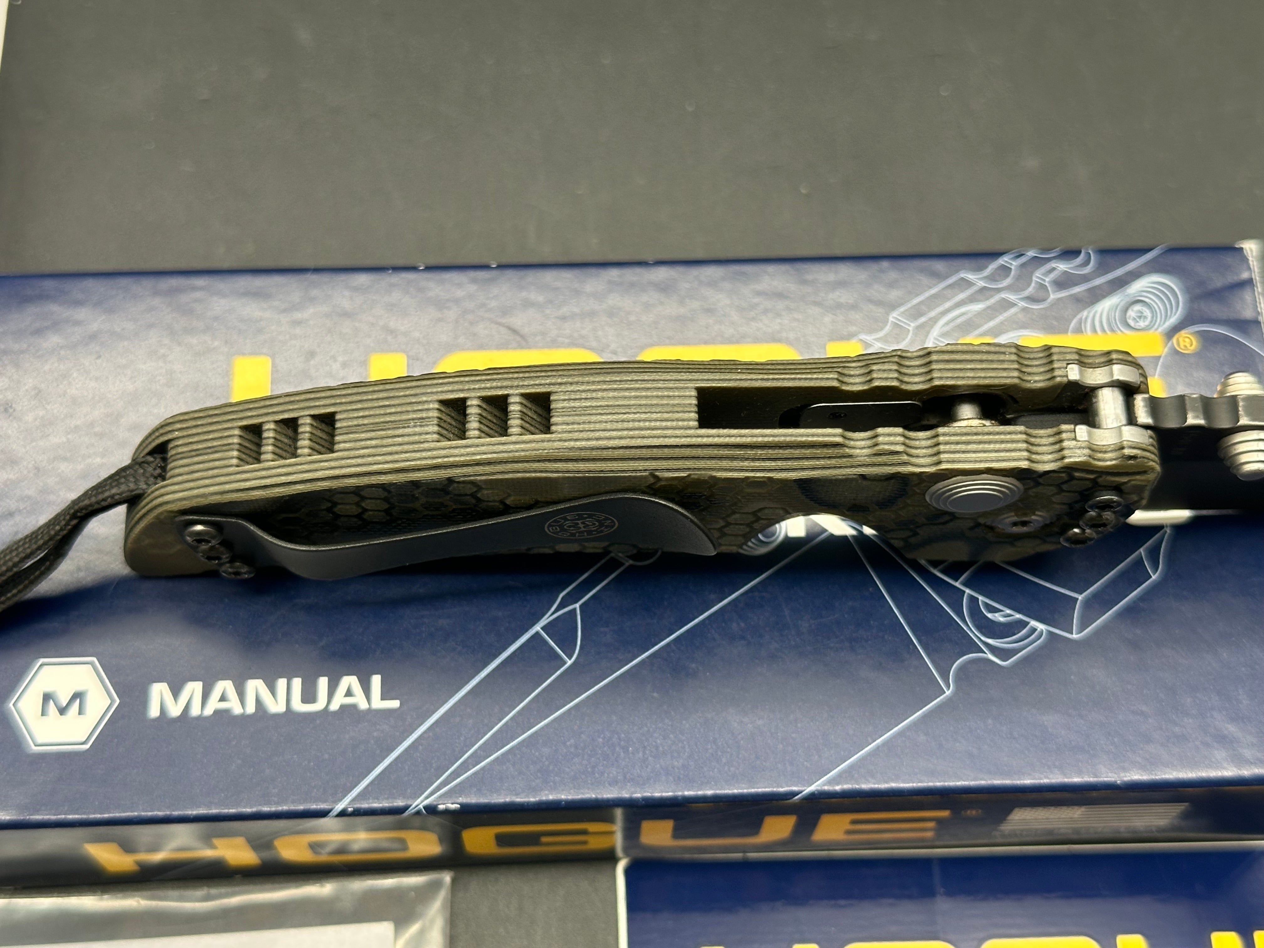 Hogue Knives EX01 Knife G10 Handle Drop Point Blade (3.5")