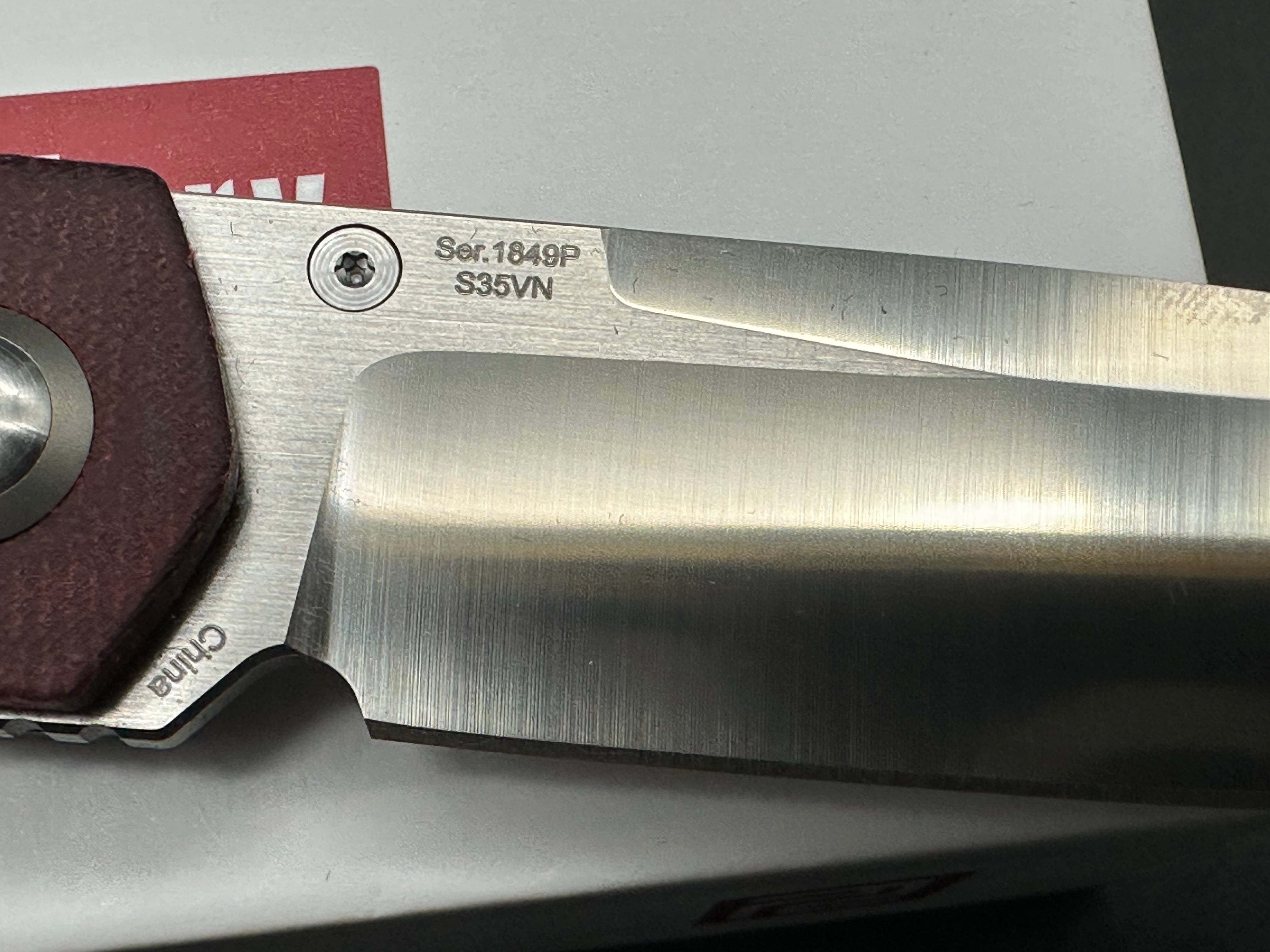 Artisan Cutlery Sirius Liner Lock Knife Red Micarta (3.5" Satin)