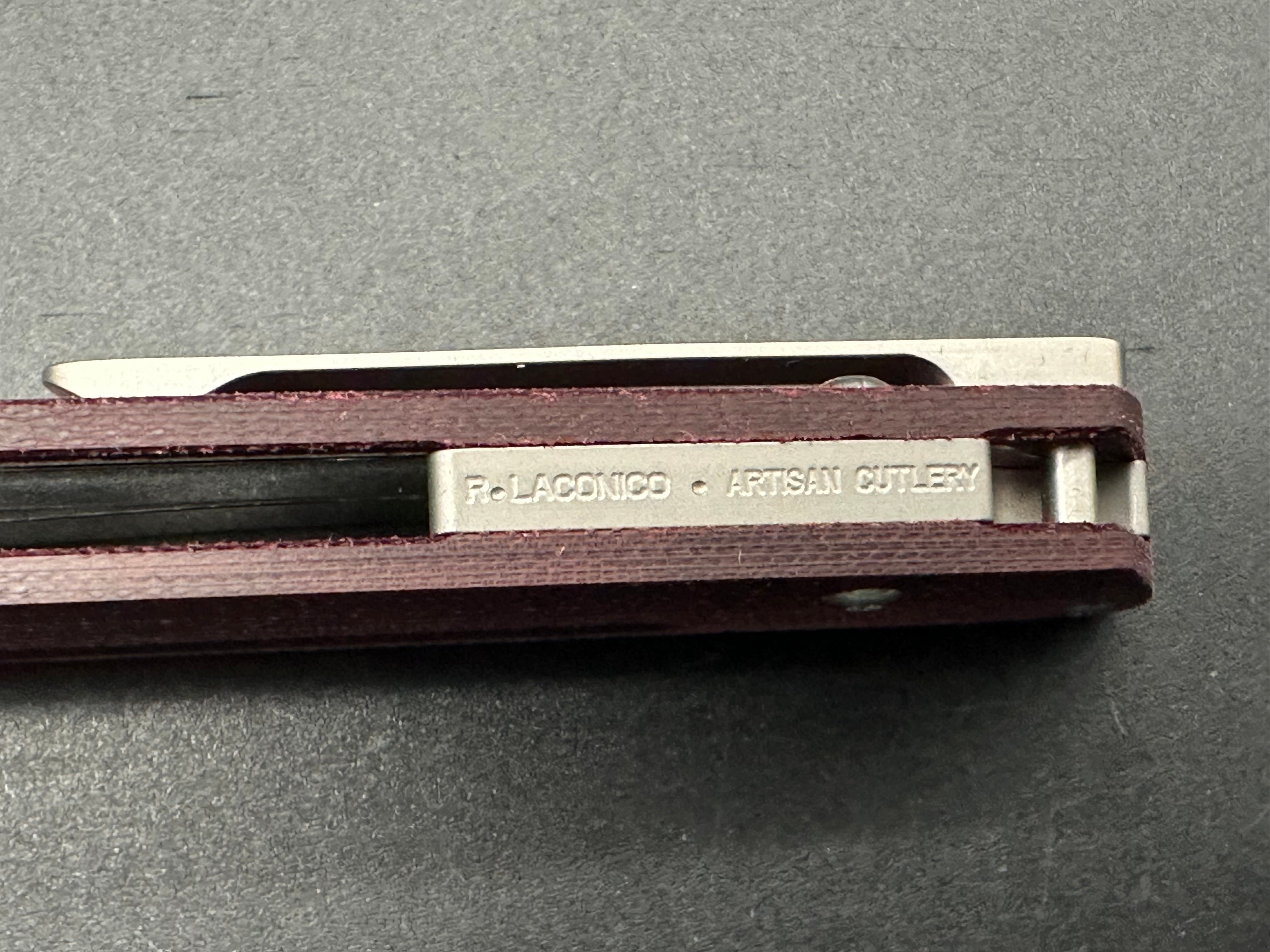 Artisan Cutlery Sirius Liner Lock Knife Red Micarta (3.5" Satin)
