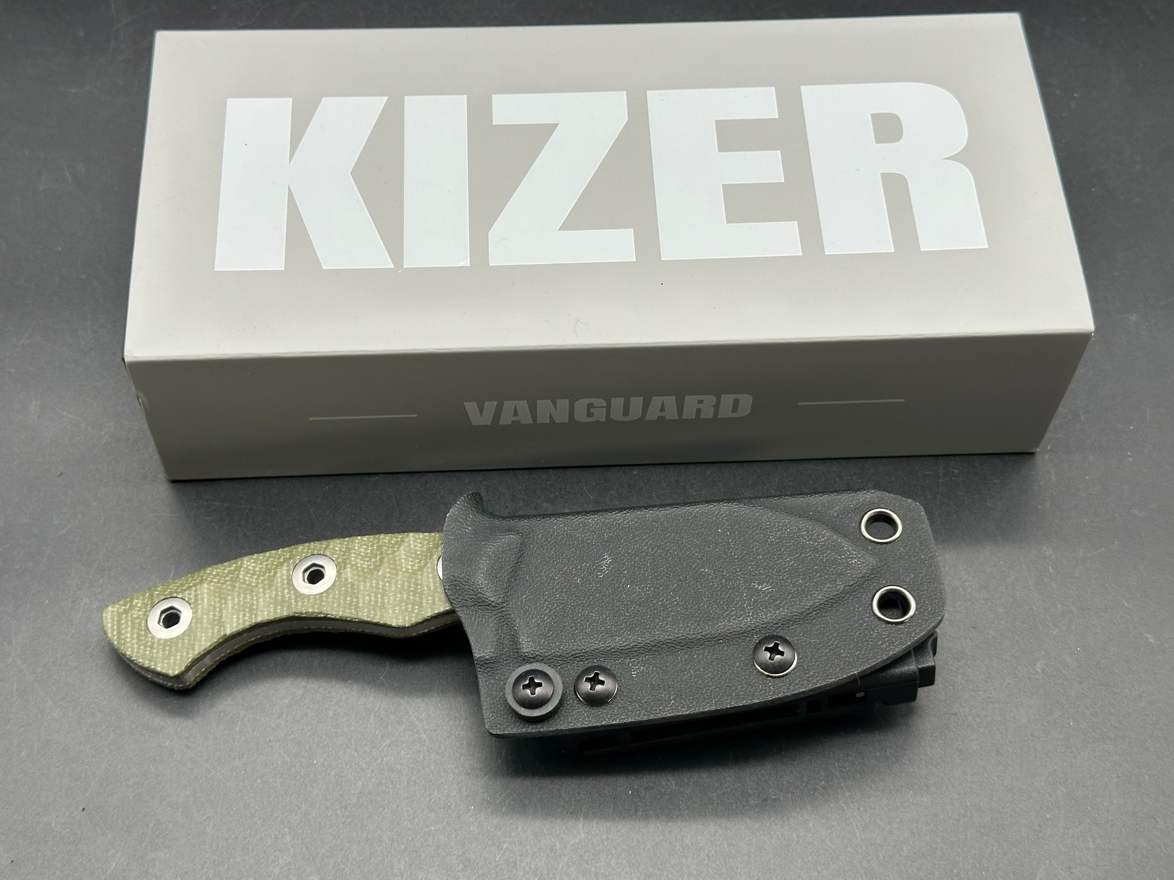 Kizer ROOK | AEB-L | MICARTA | FIXED BLADE