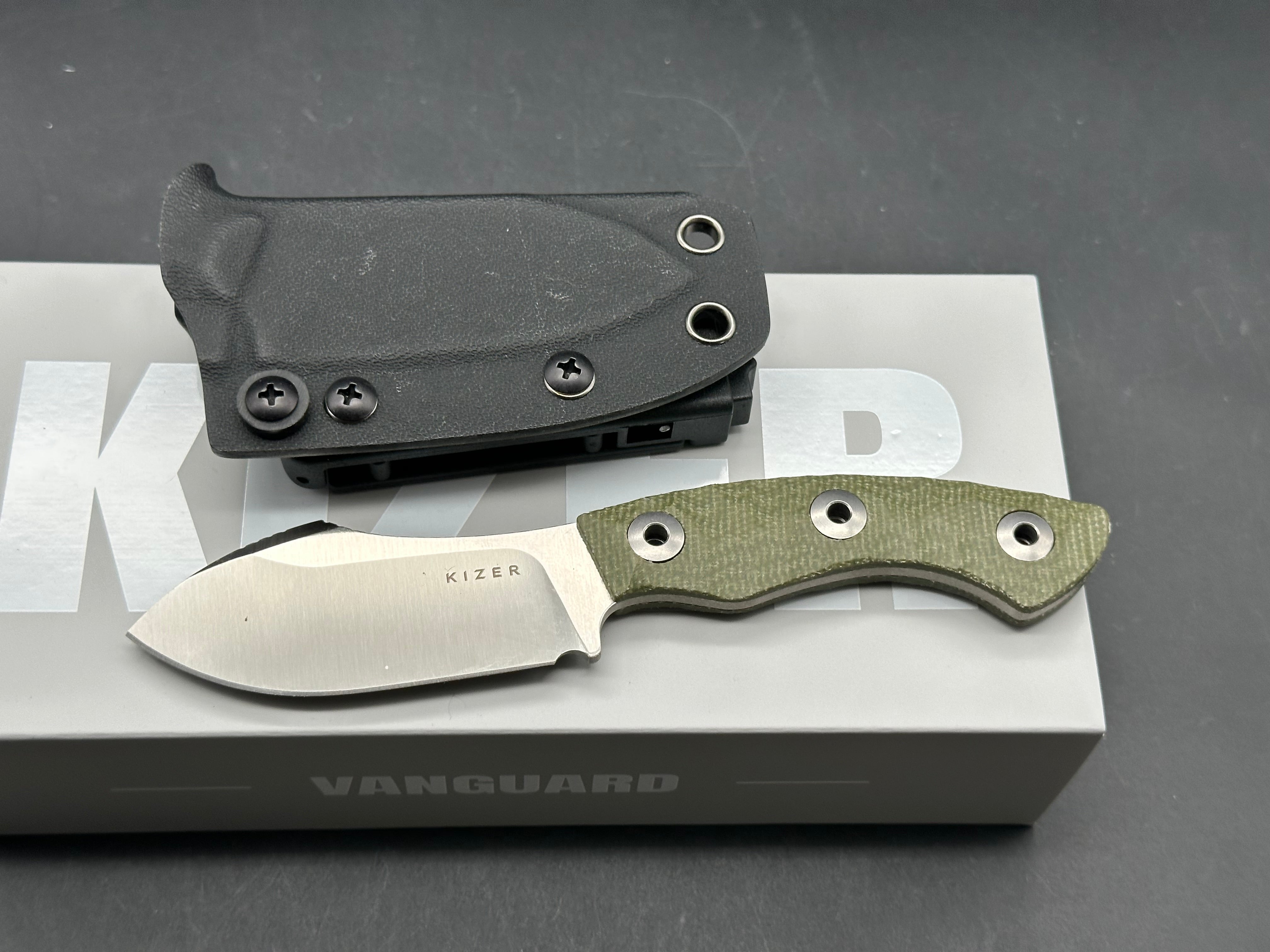 Kizer ROOK | AEB-L | MICARTA | FIXED BLADE