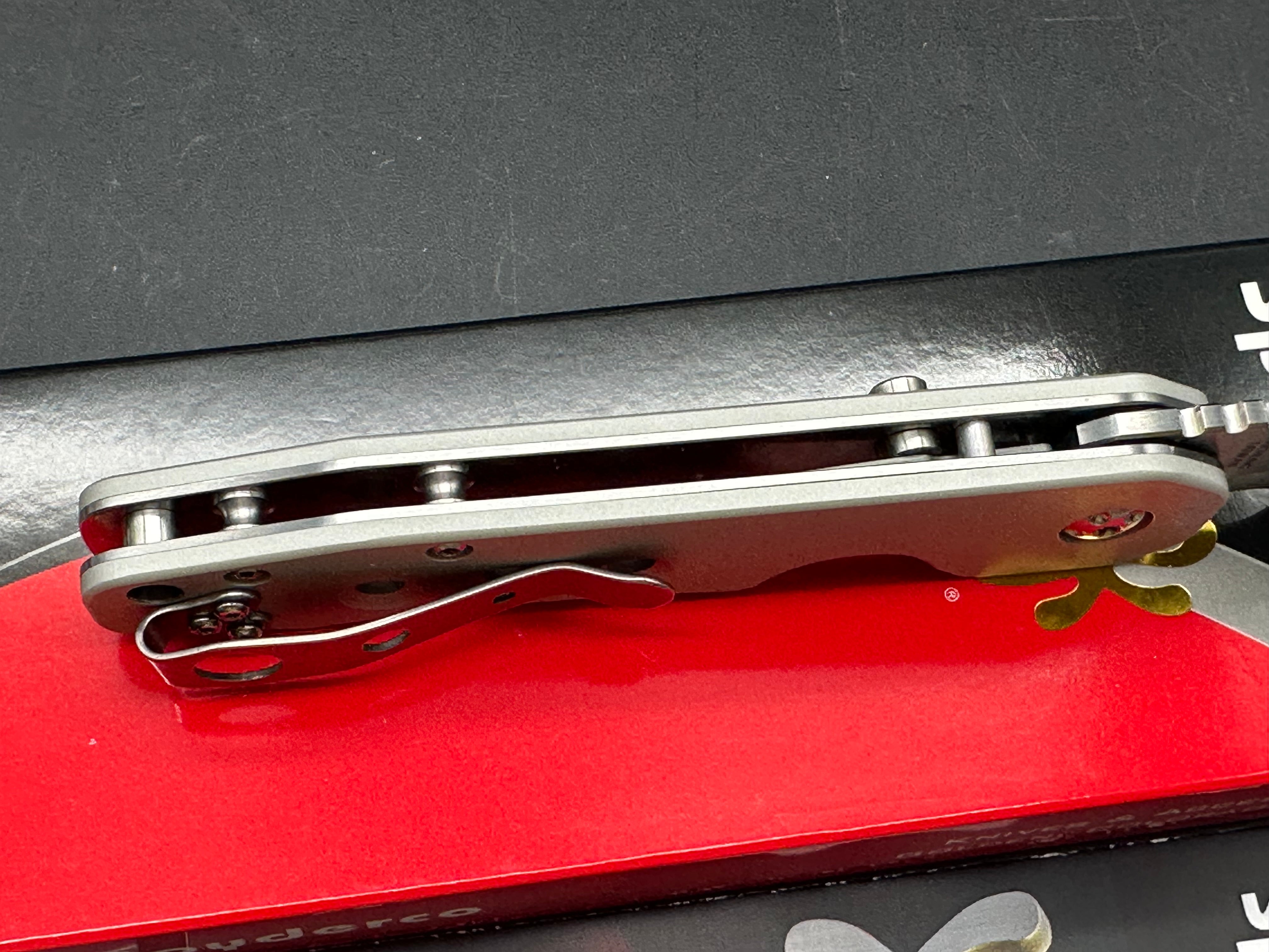 Spyderco Smock Special Edition 3.45 inch CPM CruWear Satin Blade with Blasted Anodized Aluminum Scales