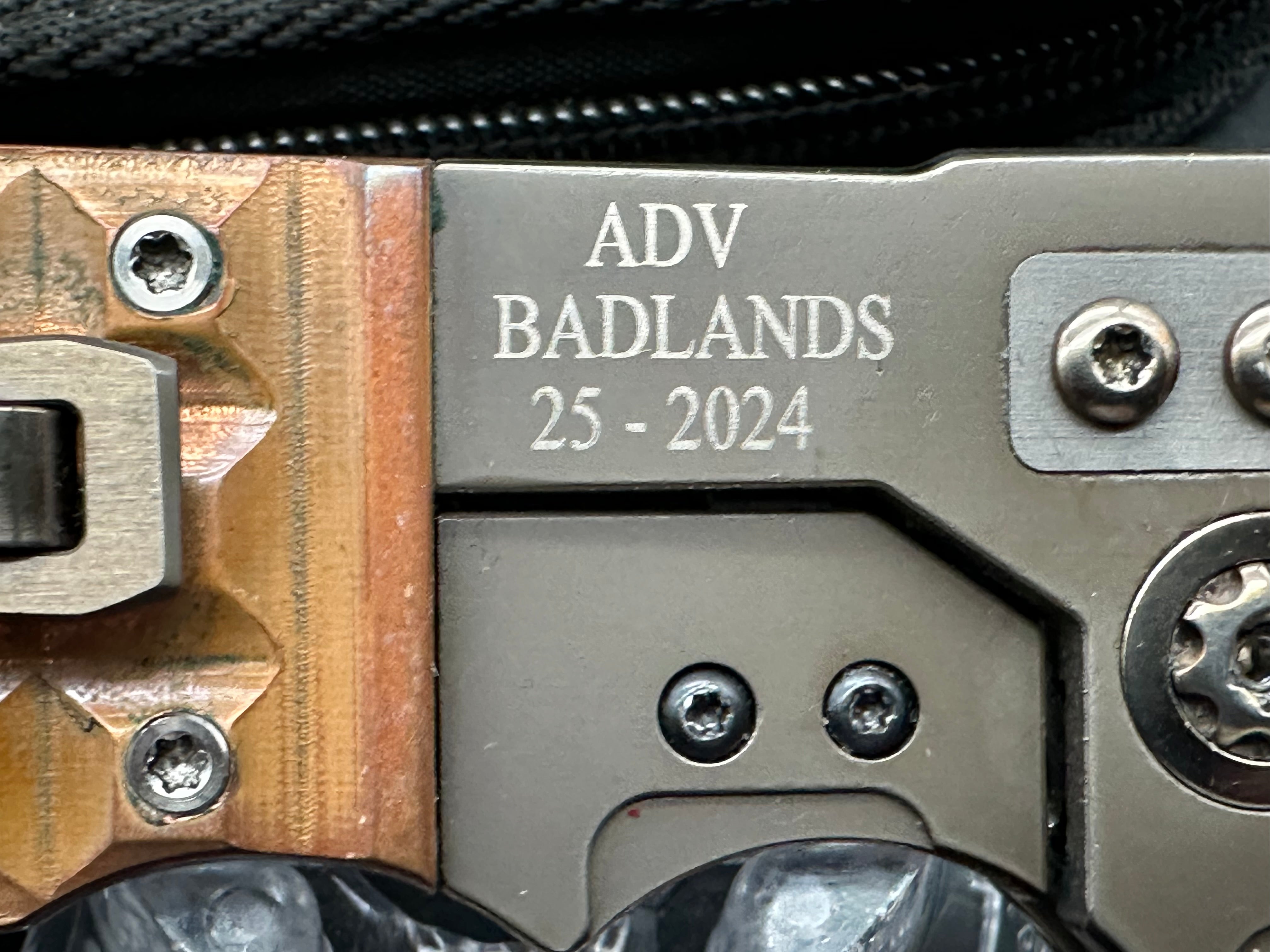 Andre De Villiers ADV Badlands Bowie copper inlay & back spacer - version 1 with deeper belly- one of one