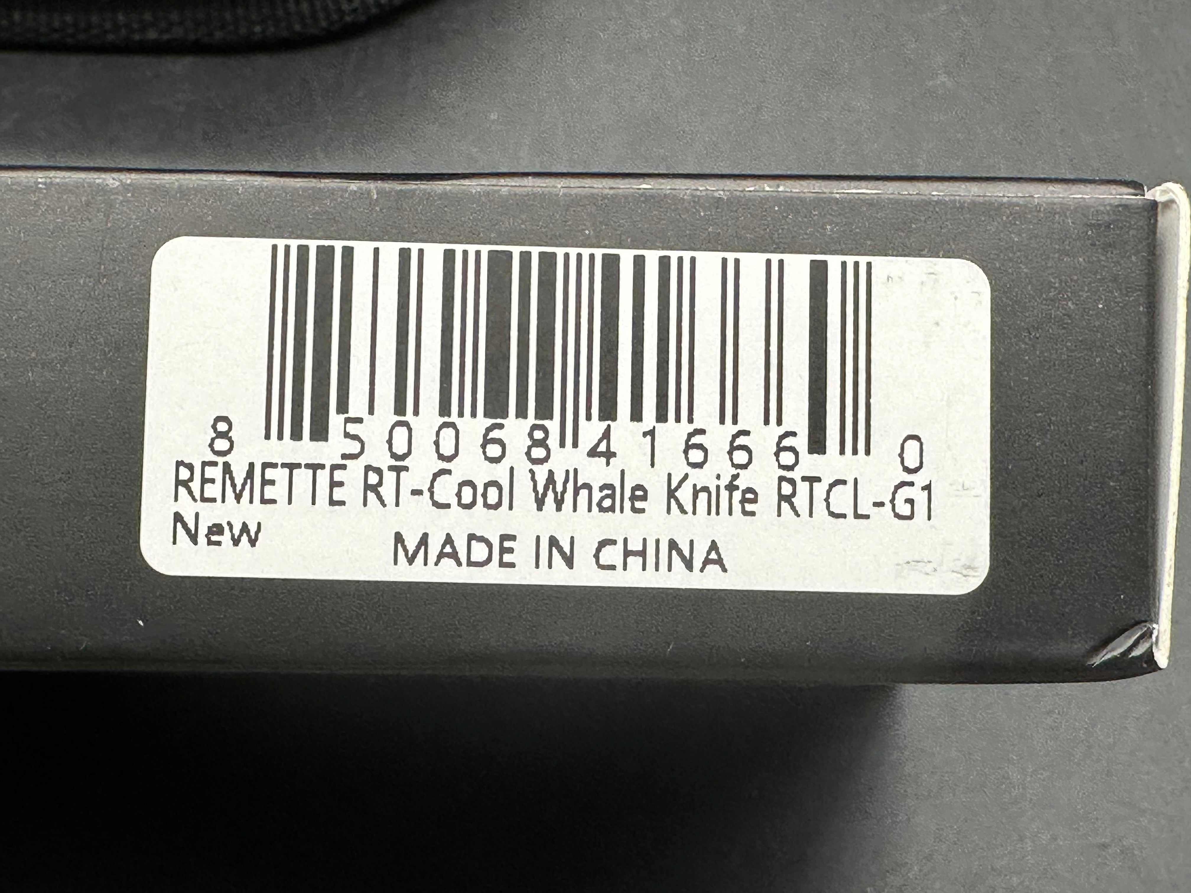 REMETTE RT-Cool Whale Knife 14C28N Blade G10 Handle