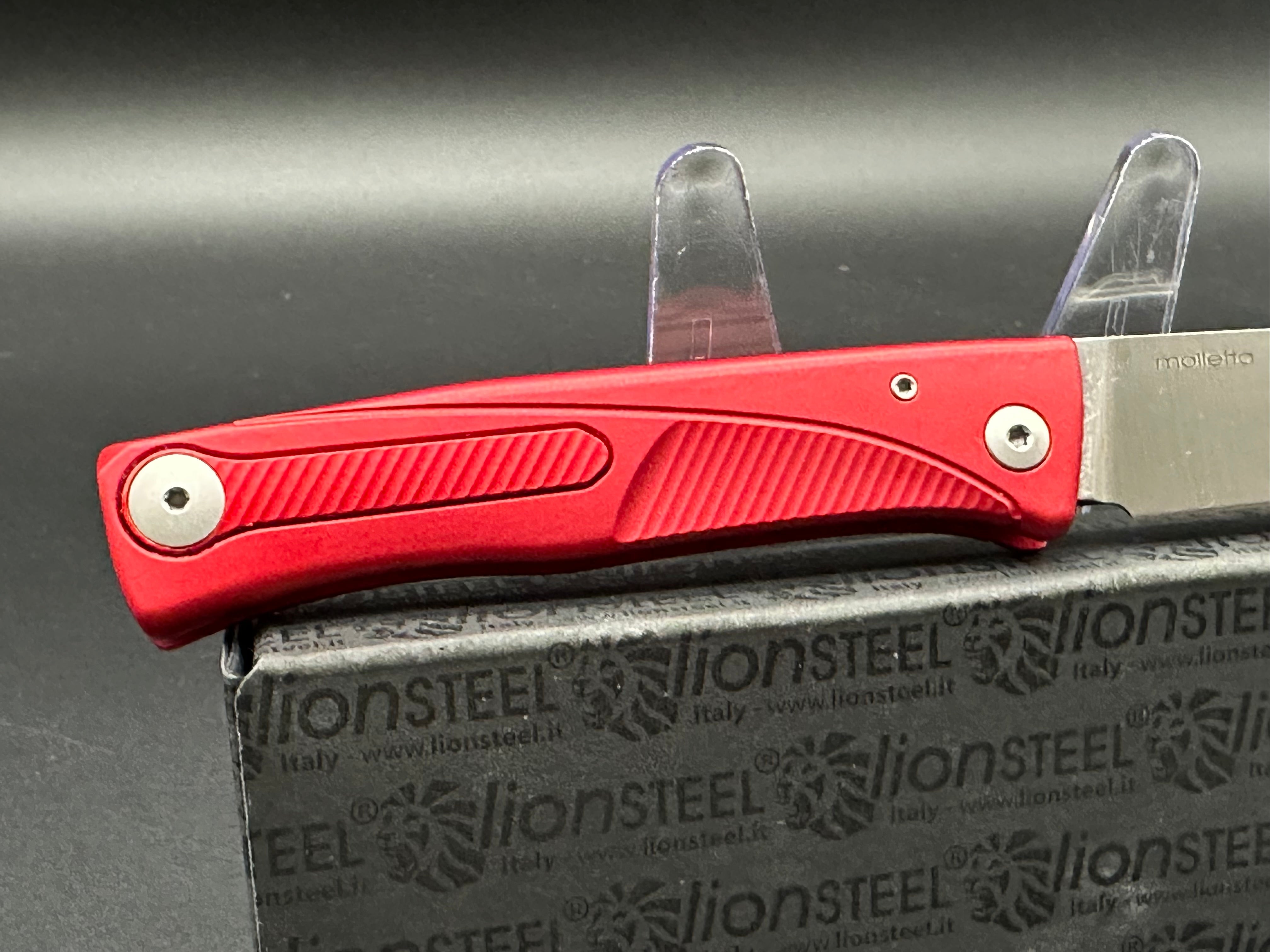 LionSteel Thrill Integral Slip Joint Knife Red Al (Satin) TL-A-RS