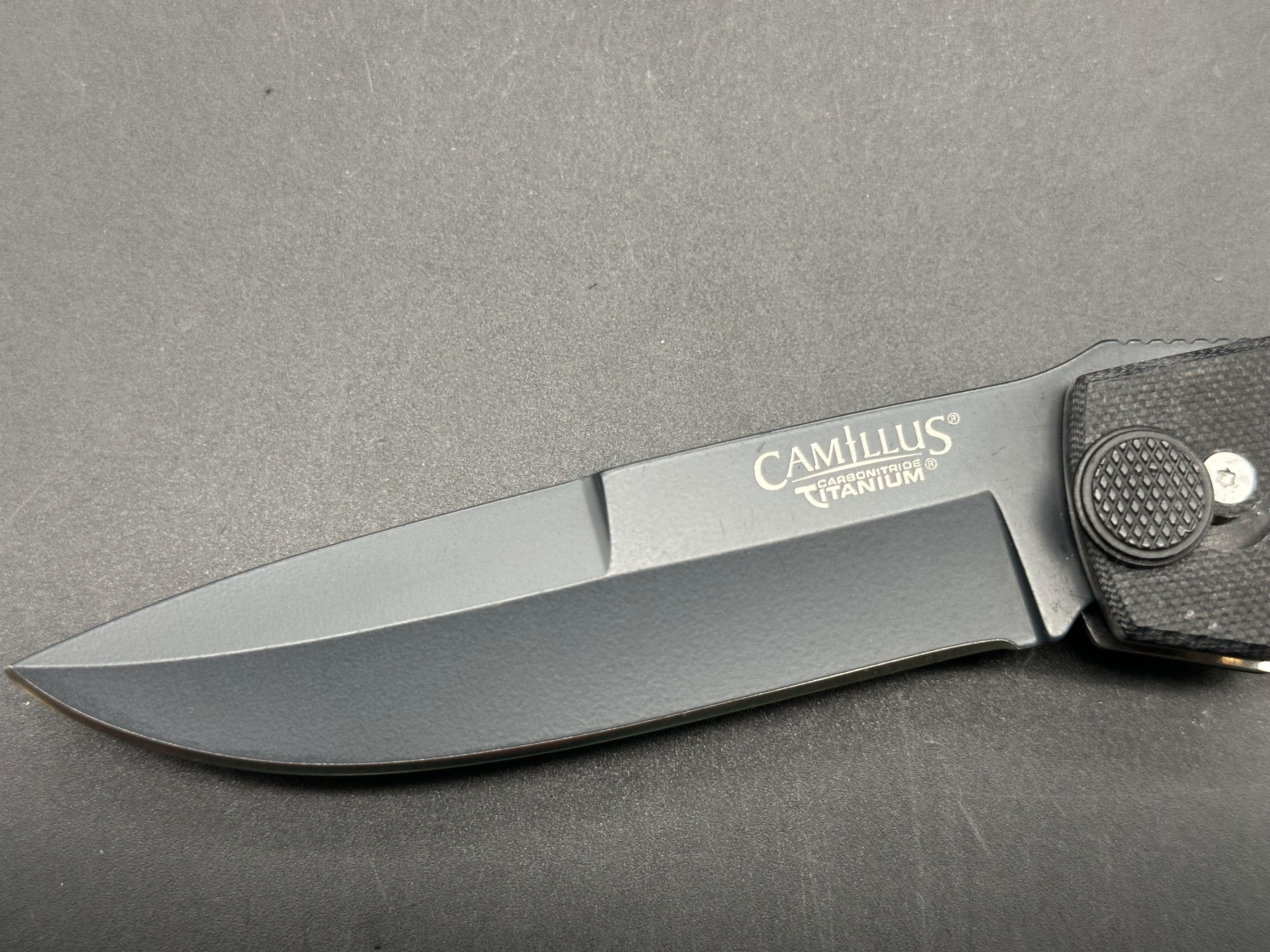 Camillus Cuda Black G10 handle w/AUS-8 blade