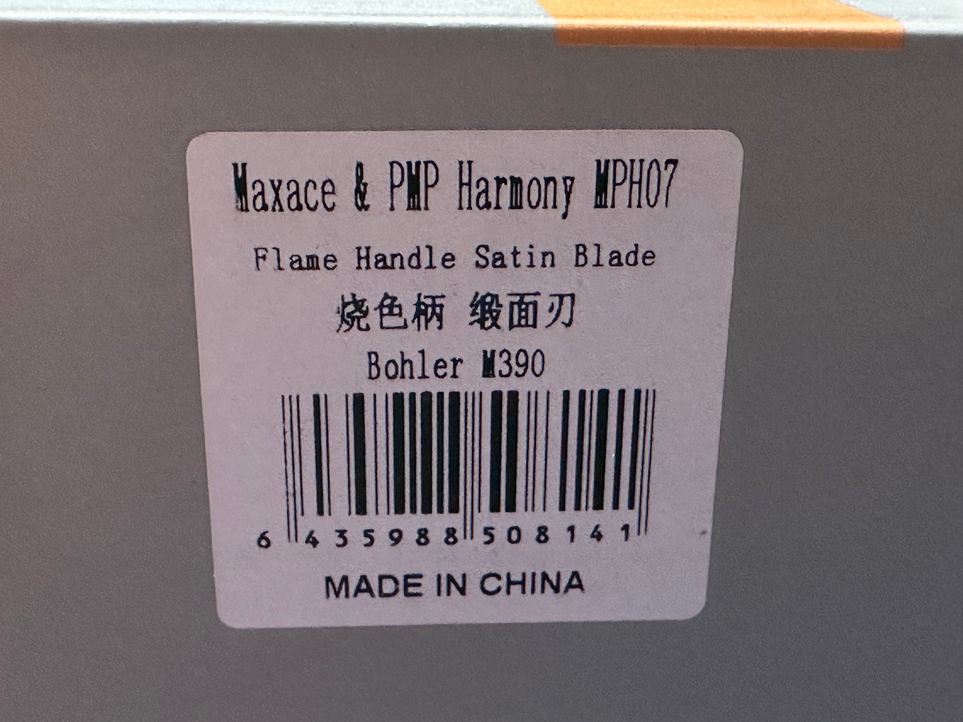 Maxace & PMP Knives Harmony Slip Joint Knife Flamed Titanium (3" Satin)