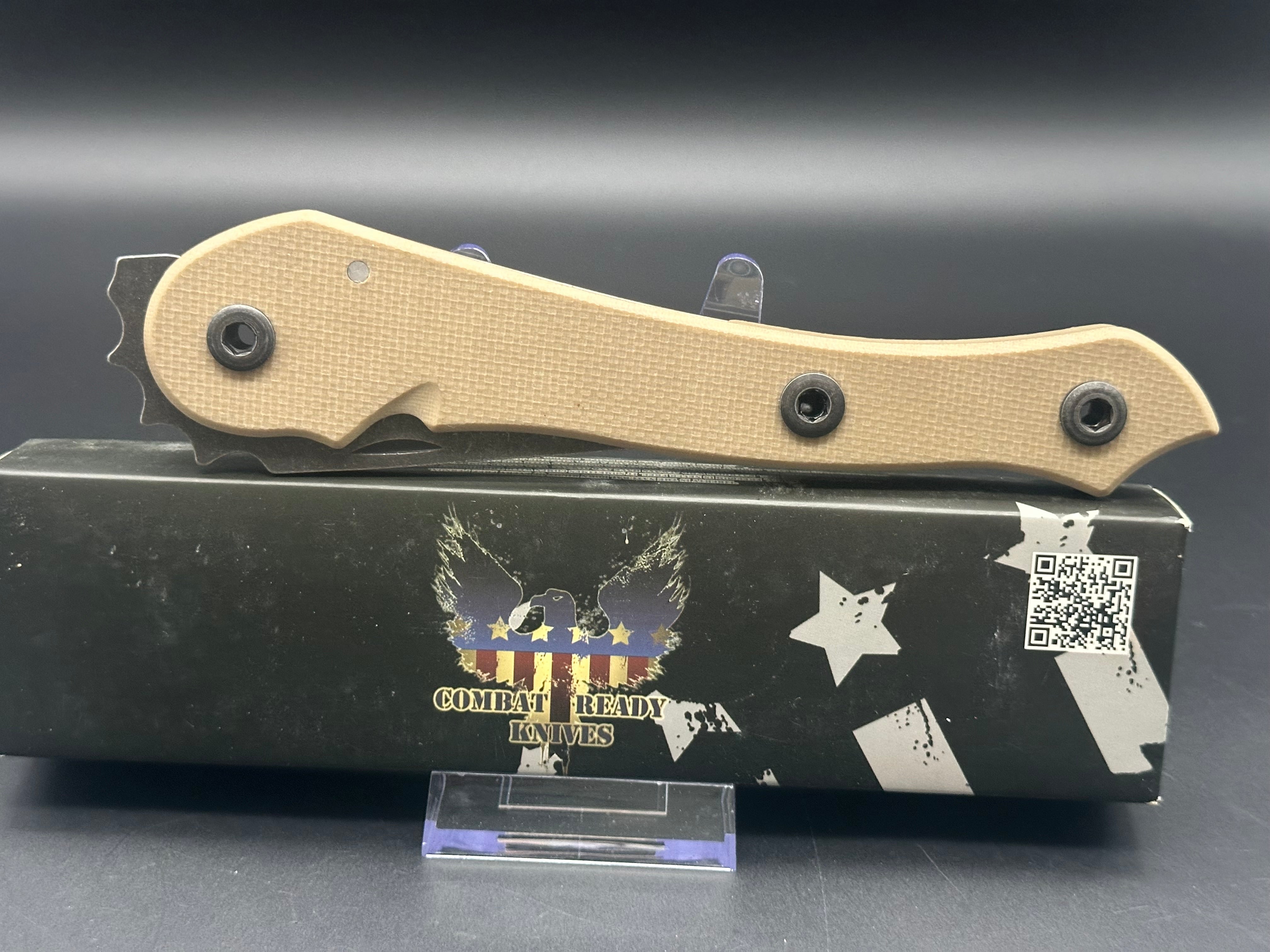 Combat Ready Knives E.D.A. Every Day Axe Tan G-10 (2.5" Black) CBR-200C