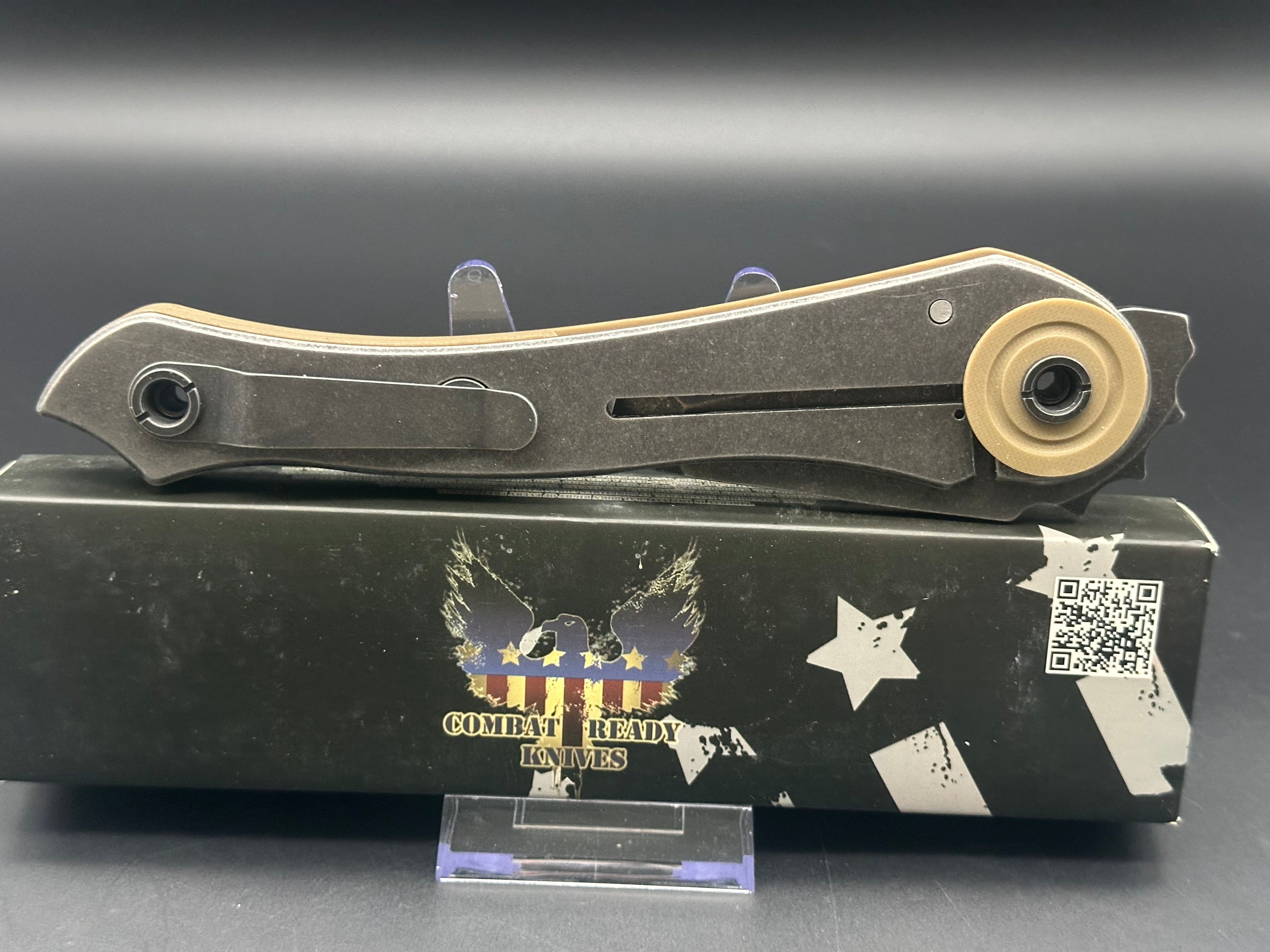 Combat Ready Knives E.D.A. Every Day Axe Tan G-10 (2.5" Black) CBR-200C