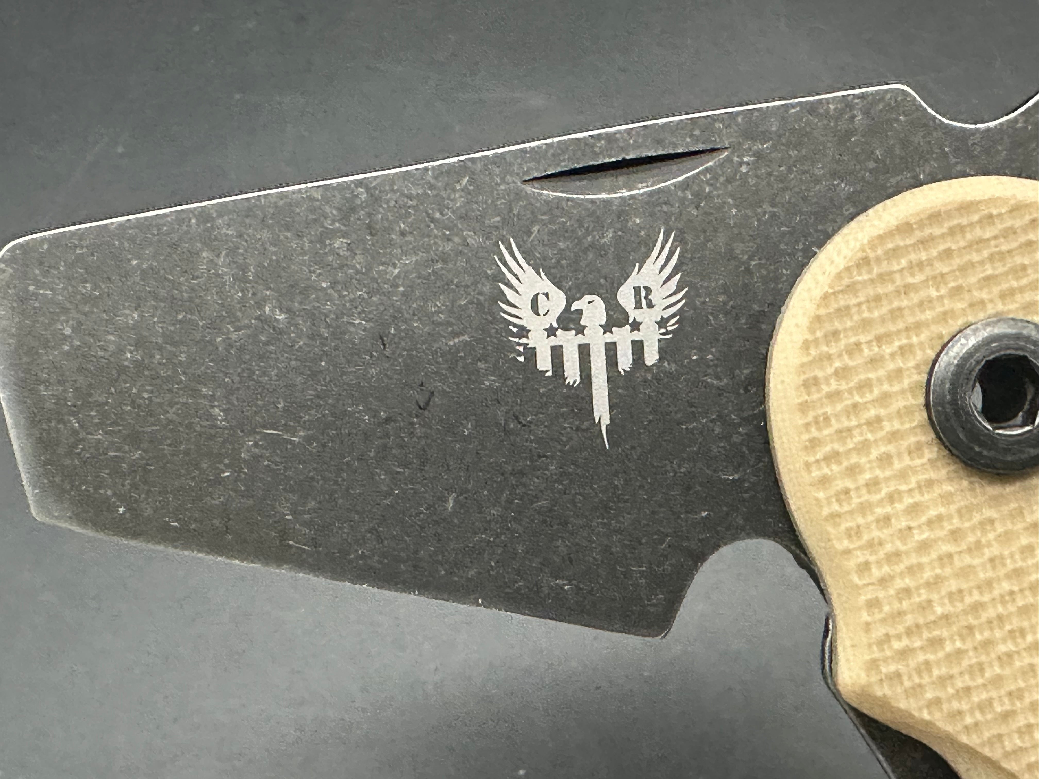 Combat Ready Knives E.D.A. Every Day Axe Tan G-10 (2.5" Black) CBR-200C